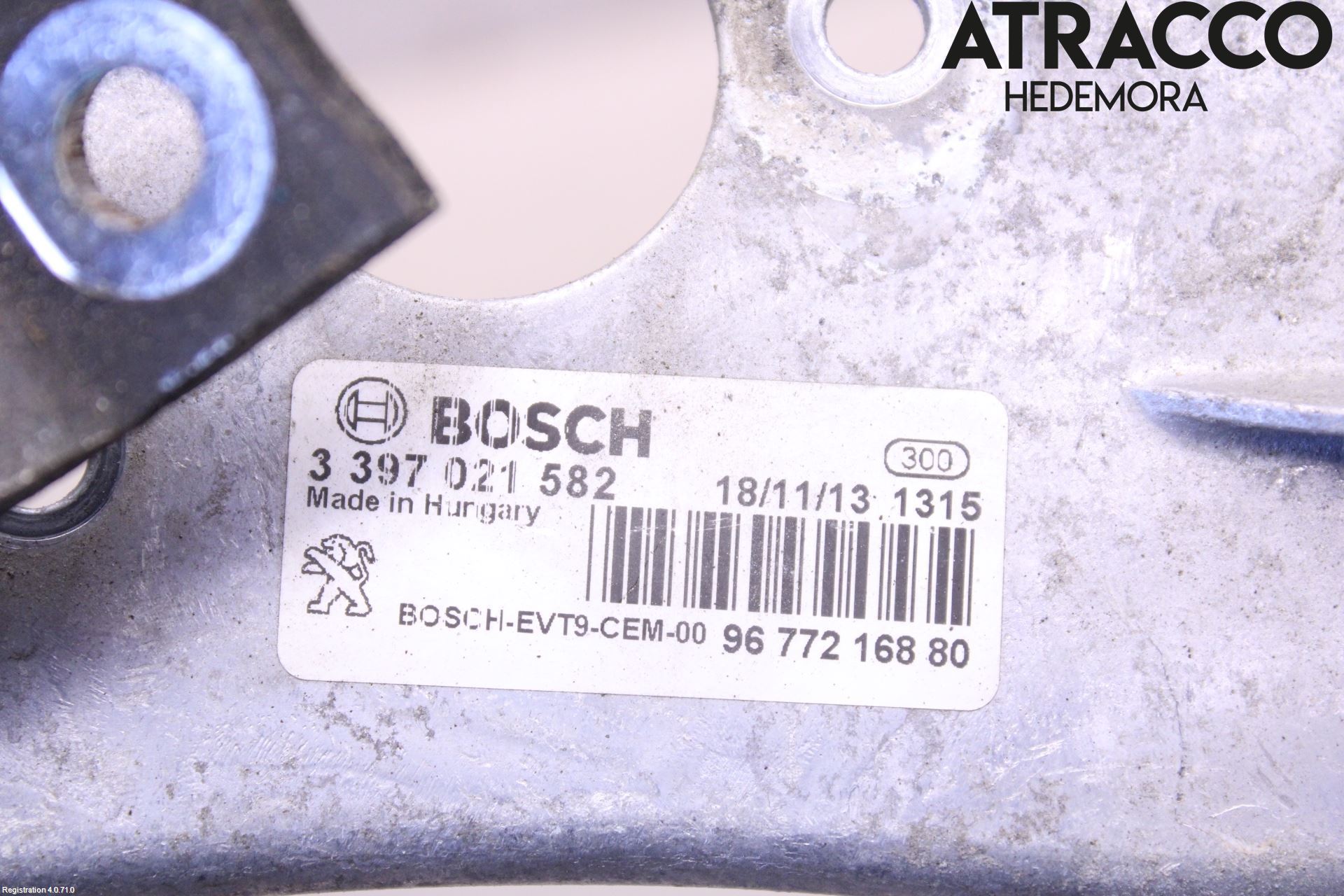 Peugeot 308 14-21 Torkarmekanism Vindruta
