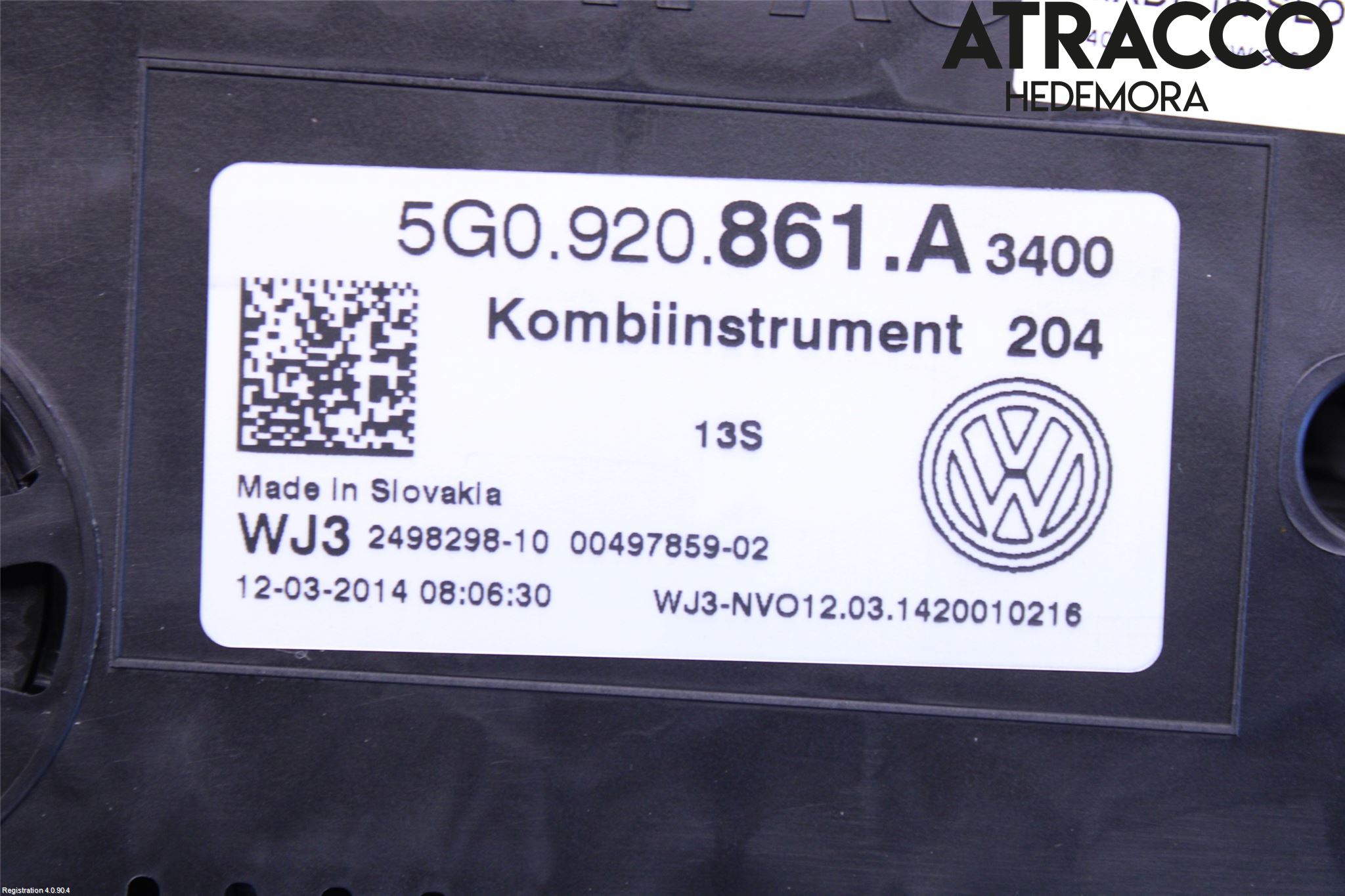Volkswagen VW GOLF / E-GOLF VII 13-20 Instrument Komb