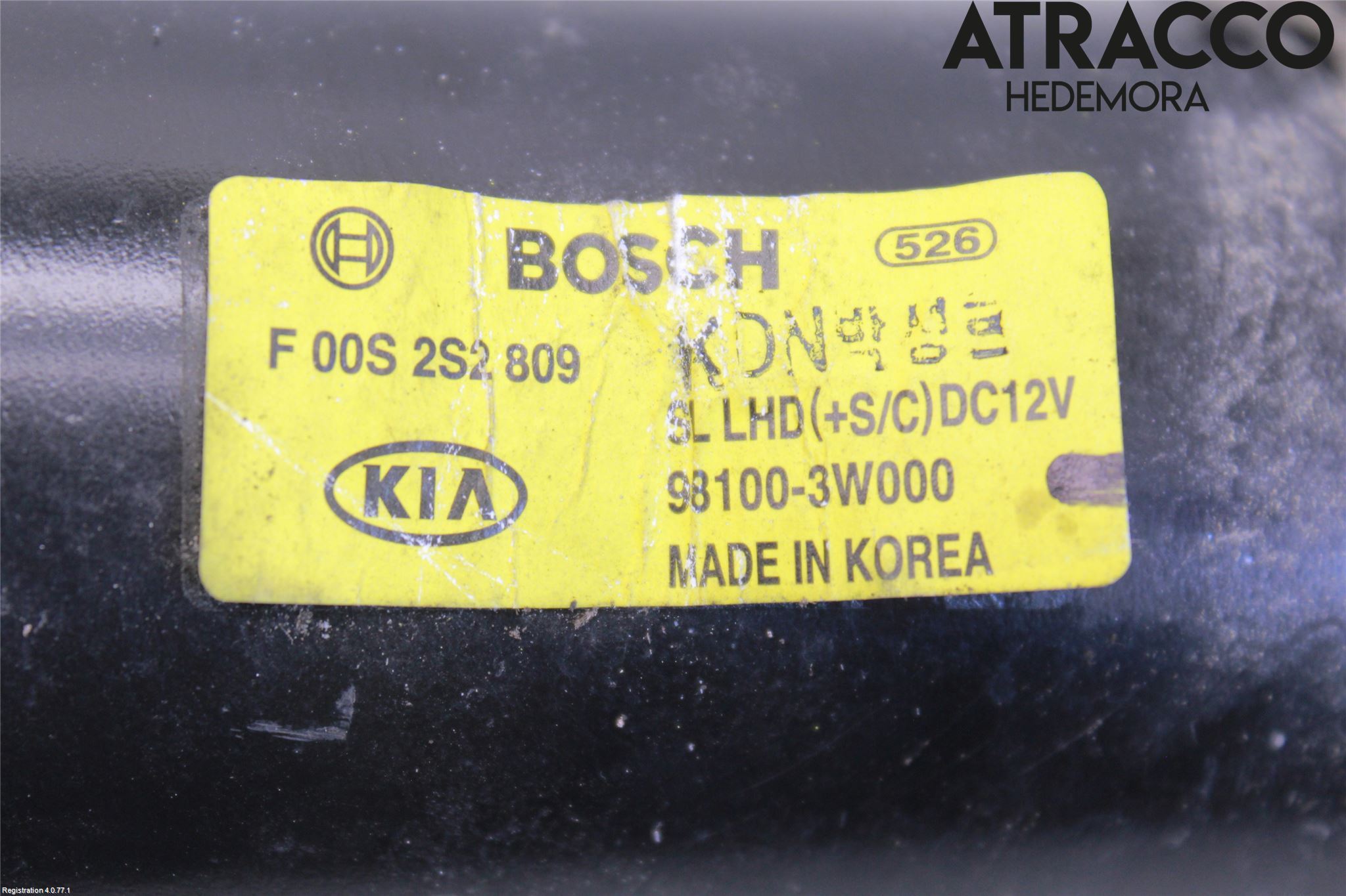 Kia SPORTAGE (SL) 11-15 Torkarmotor Vindruta