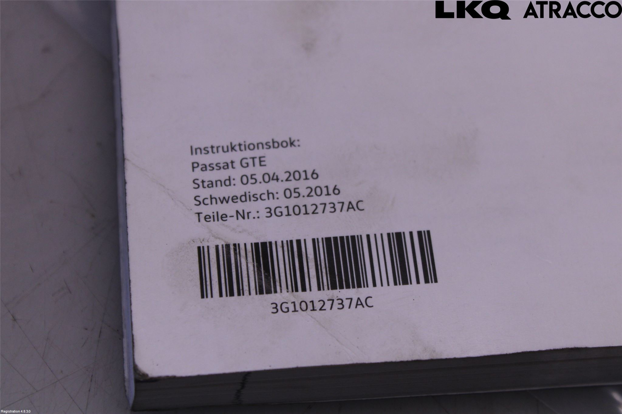 Volkswagen VW PASSAT 15-19 Instruktionsbok