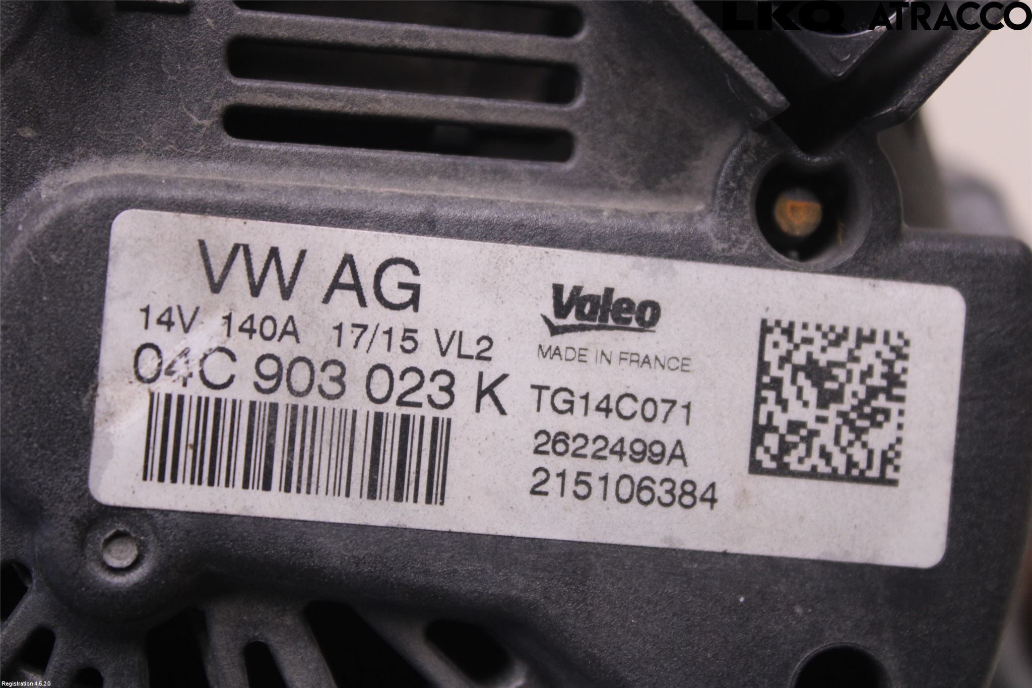 Volkswagen VW GOLF / E-GOLF VII 13-20 Generator