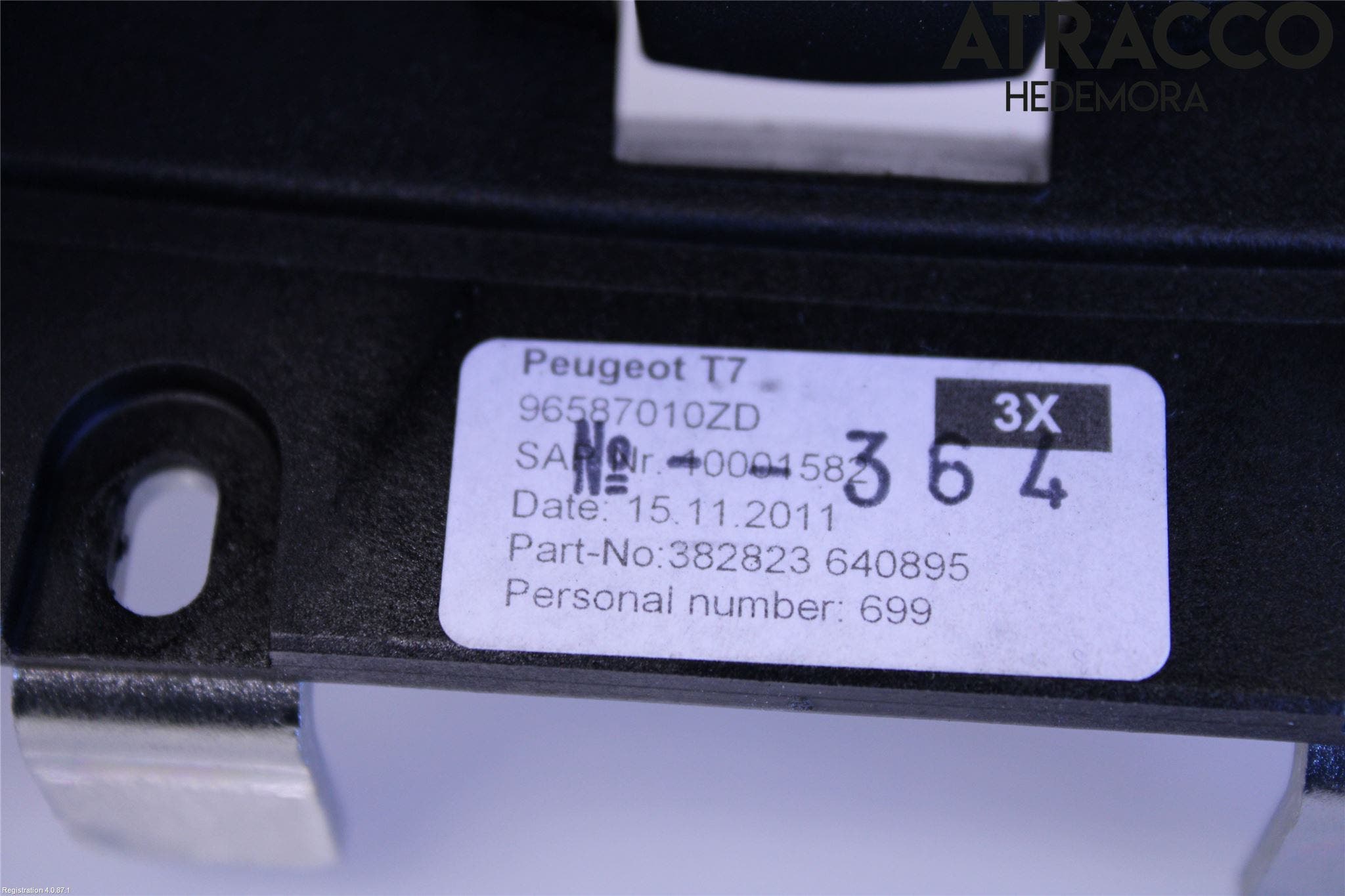 Peugeot 308 08-13 Inredning Armstöd