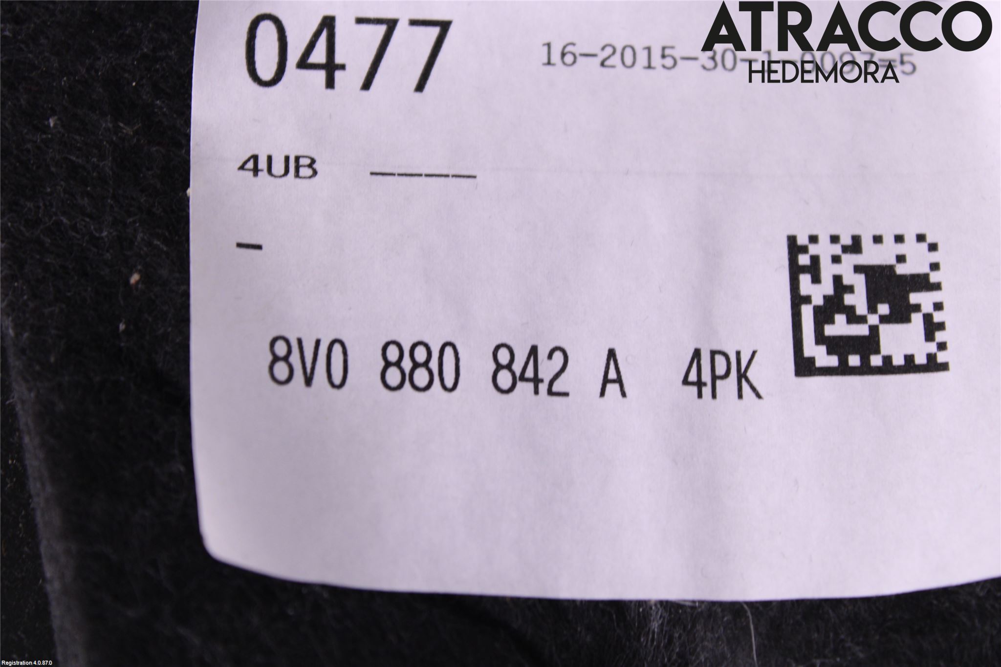 Audi A3/S3 8V 13-20 Handskfack