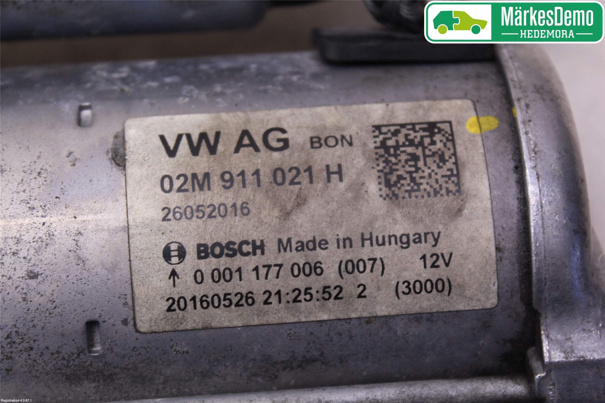 Volkswagen VW UP! / E-UP! Startmotor