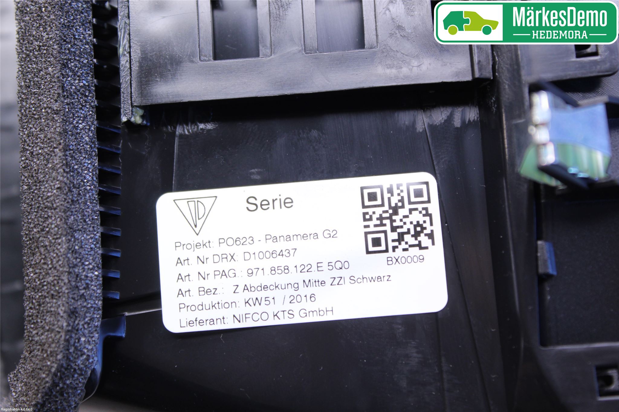 Porsche PANAMERA 09- Defrosterkanal-Munstycke