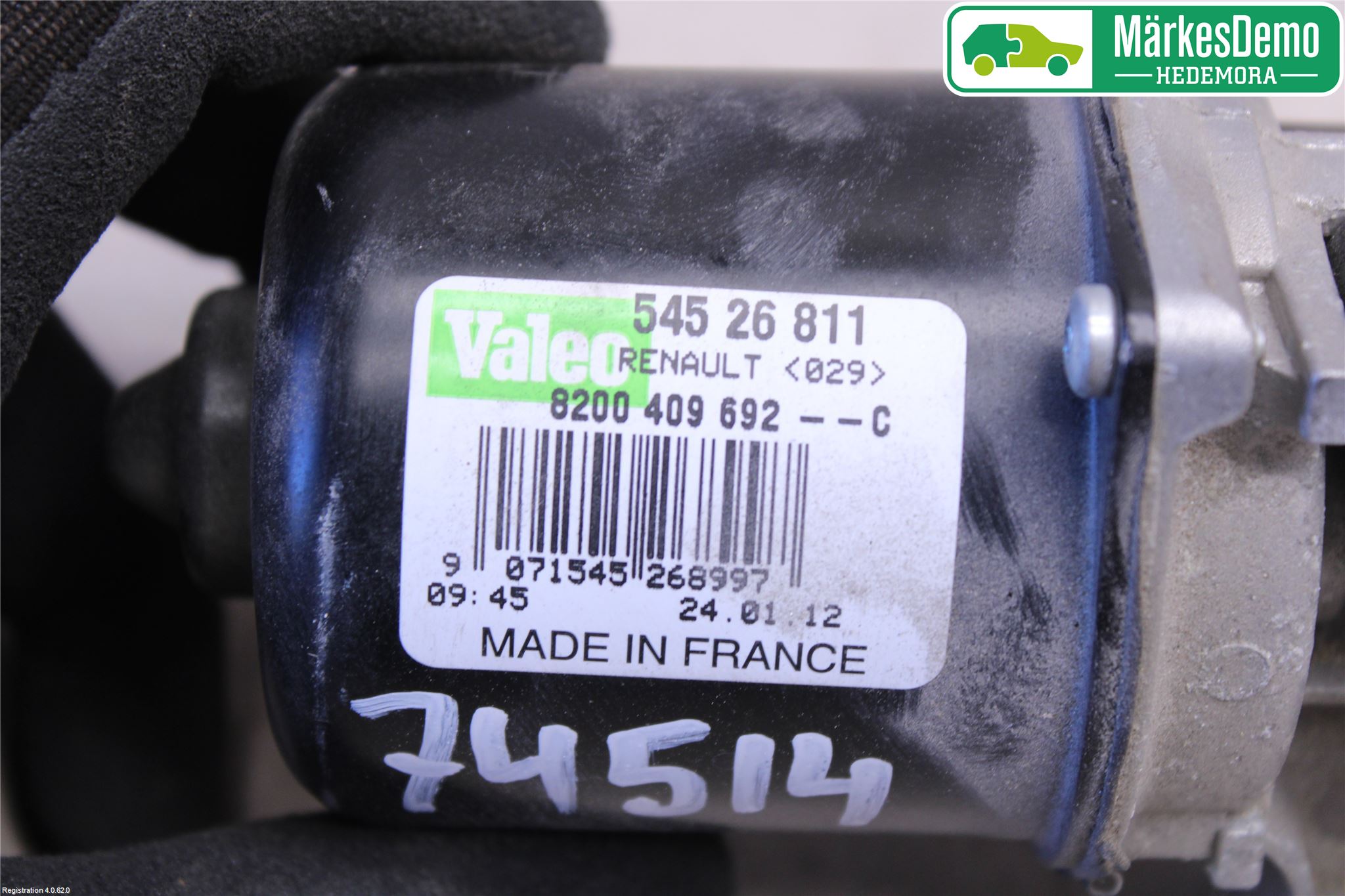 Renault KANGOO II 08-14 Torkarmotor Vindruta