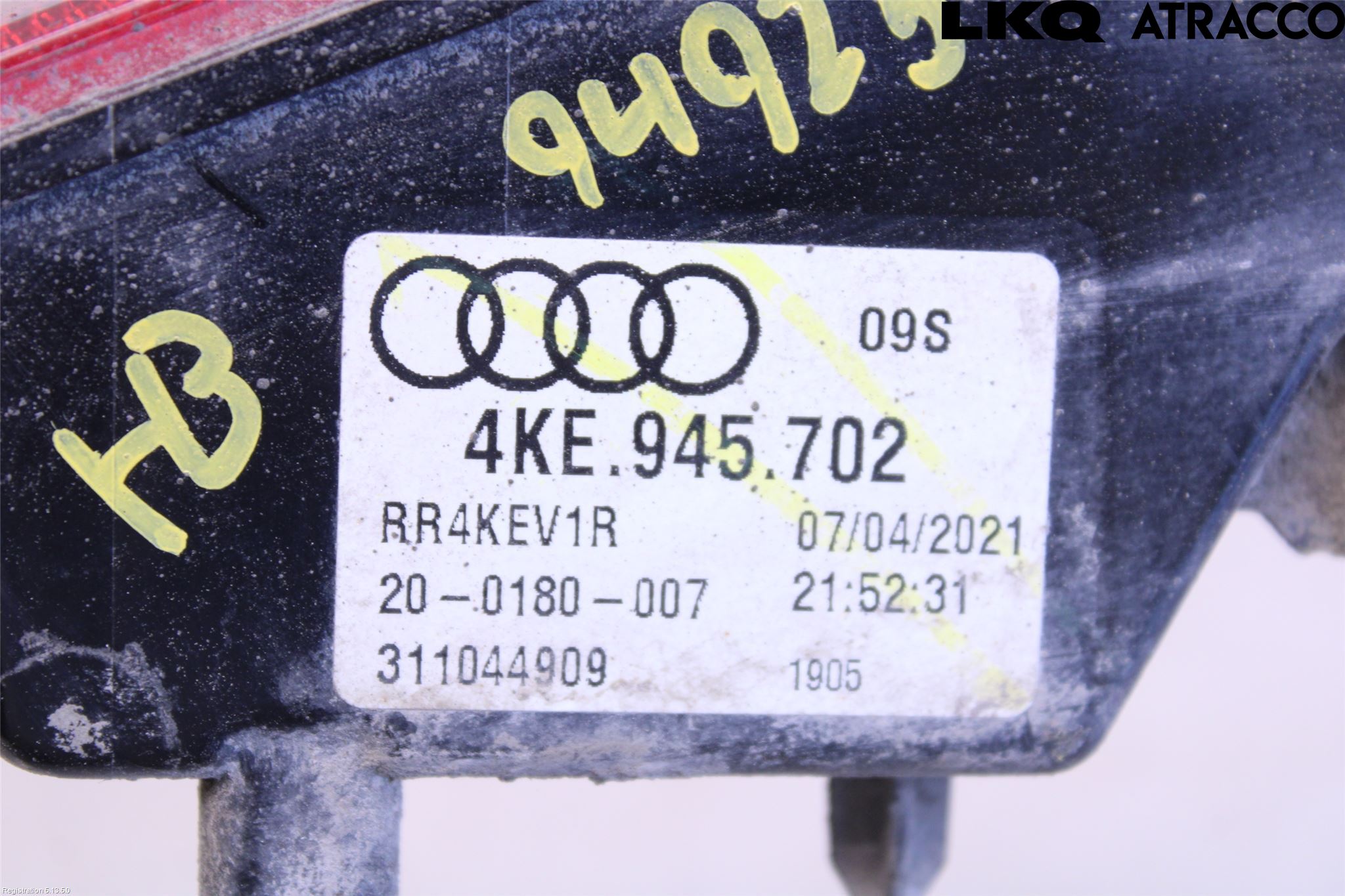 Audi E-TRON, S GE 19- Dimljus/Reflex Bak