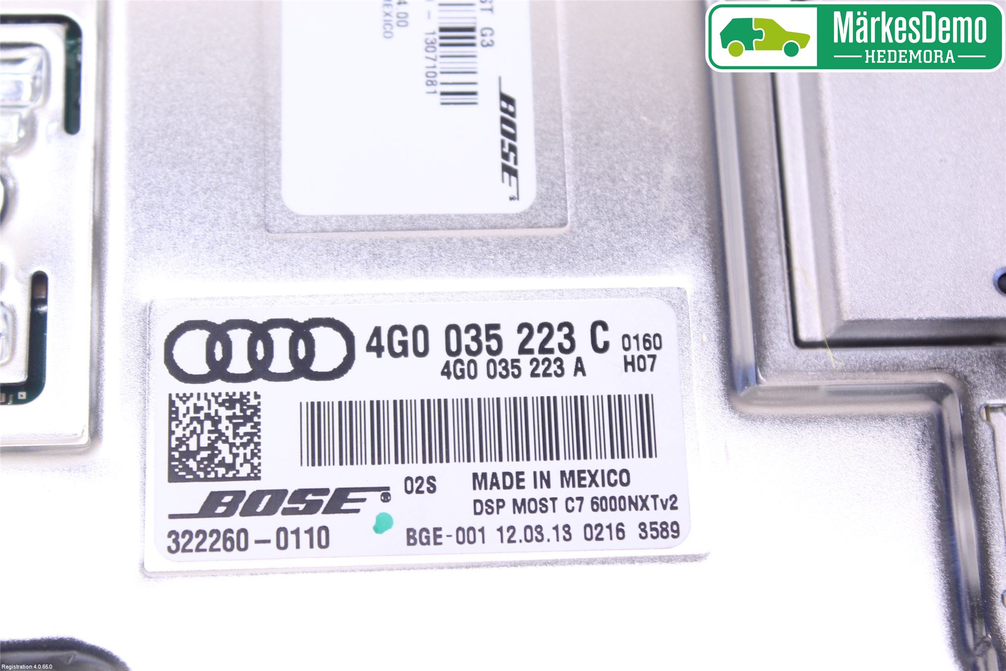 Audi A7/S7 4G 11-17 Radio-Stereo Förstärkare