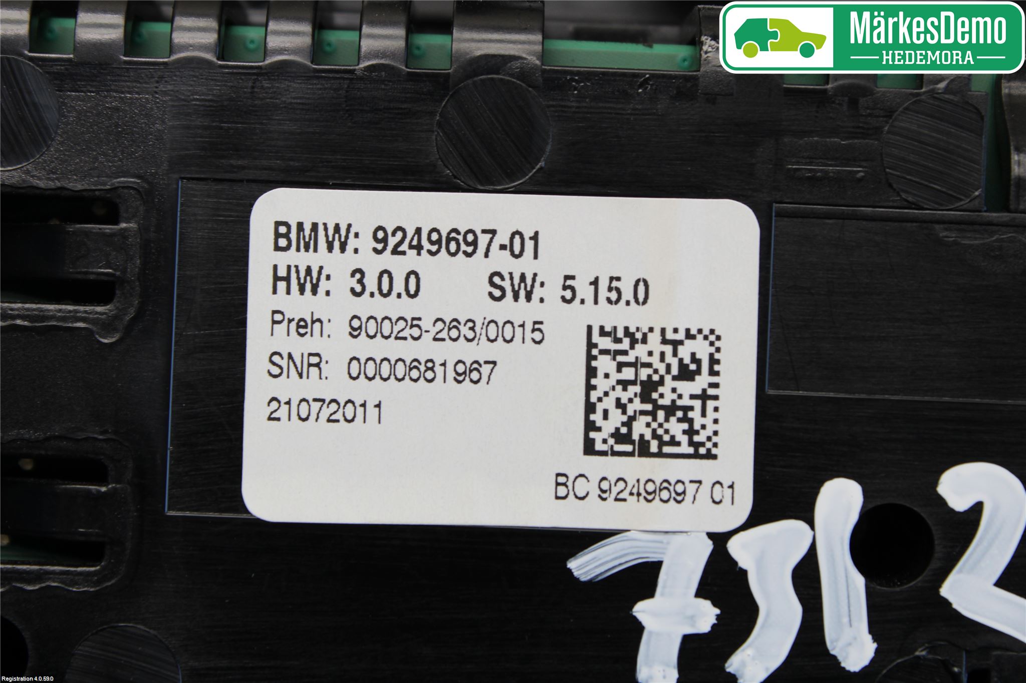 BMW 5 F10/F11/F18 09-17 Ac Styrenhet Ac Manöveren