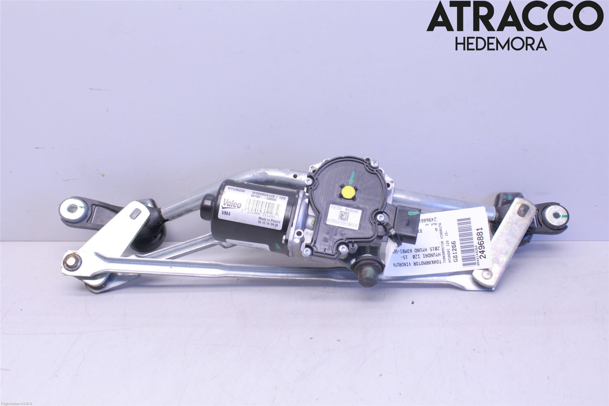 Hyundai i20 GB 15-20 Torkarmotor Vindruta