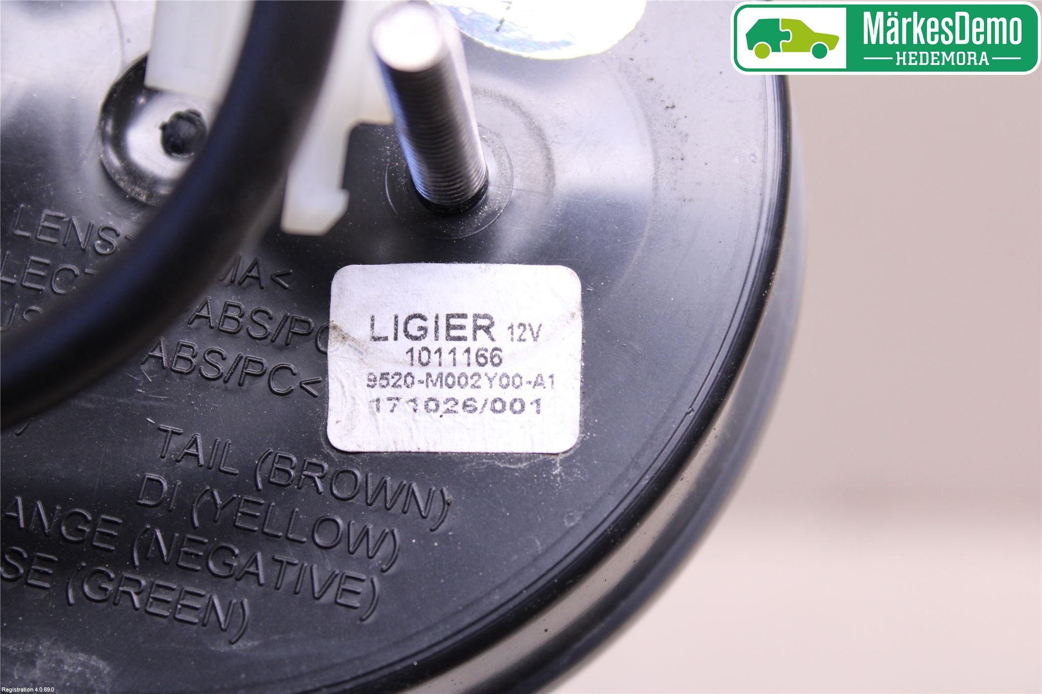 Mopedbil Microcar MICROCAR M. GO Blinkers Bak Kompl Hö