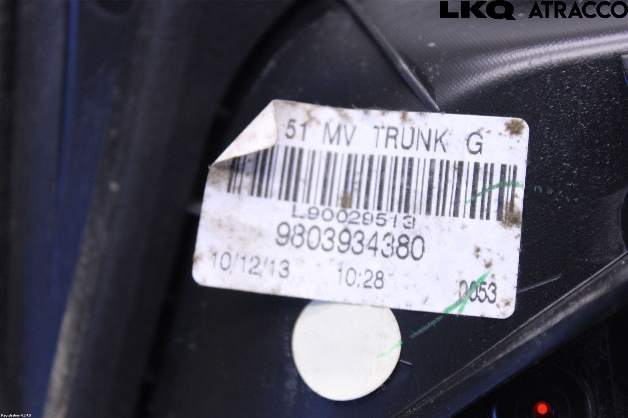 Citroen C3 10-17 Bakljus Lucka Vä