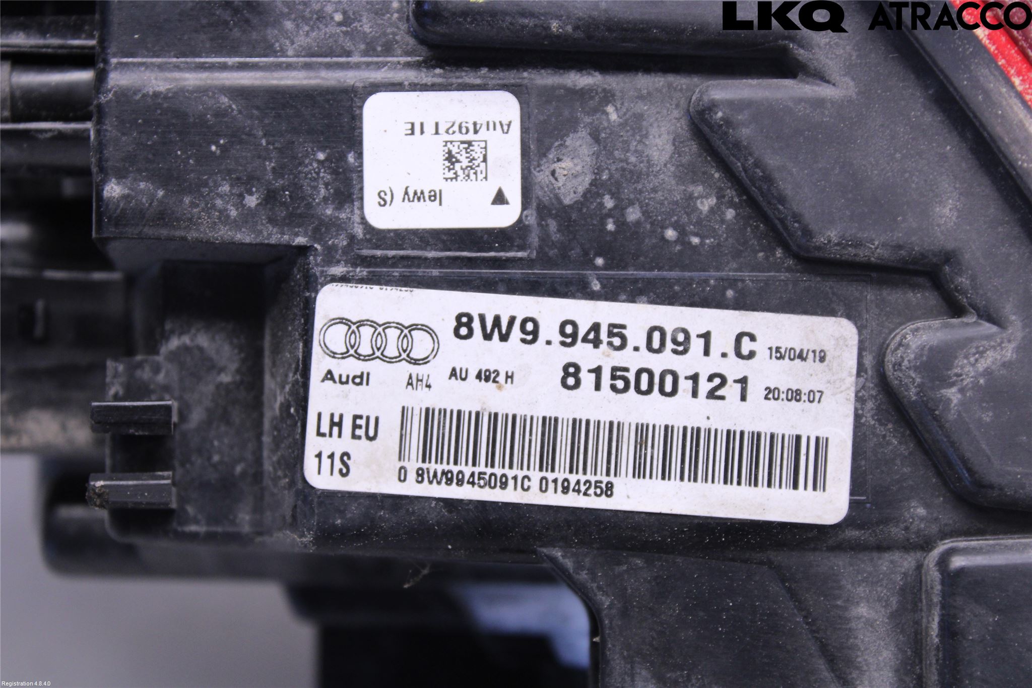 Audi A4/S4 B9 16-19 Bakljus Vänster