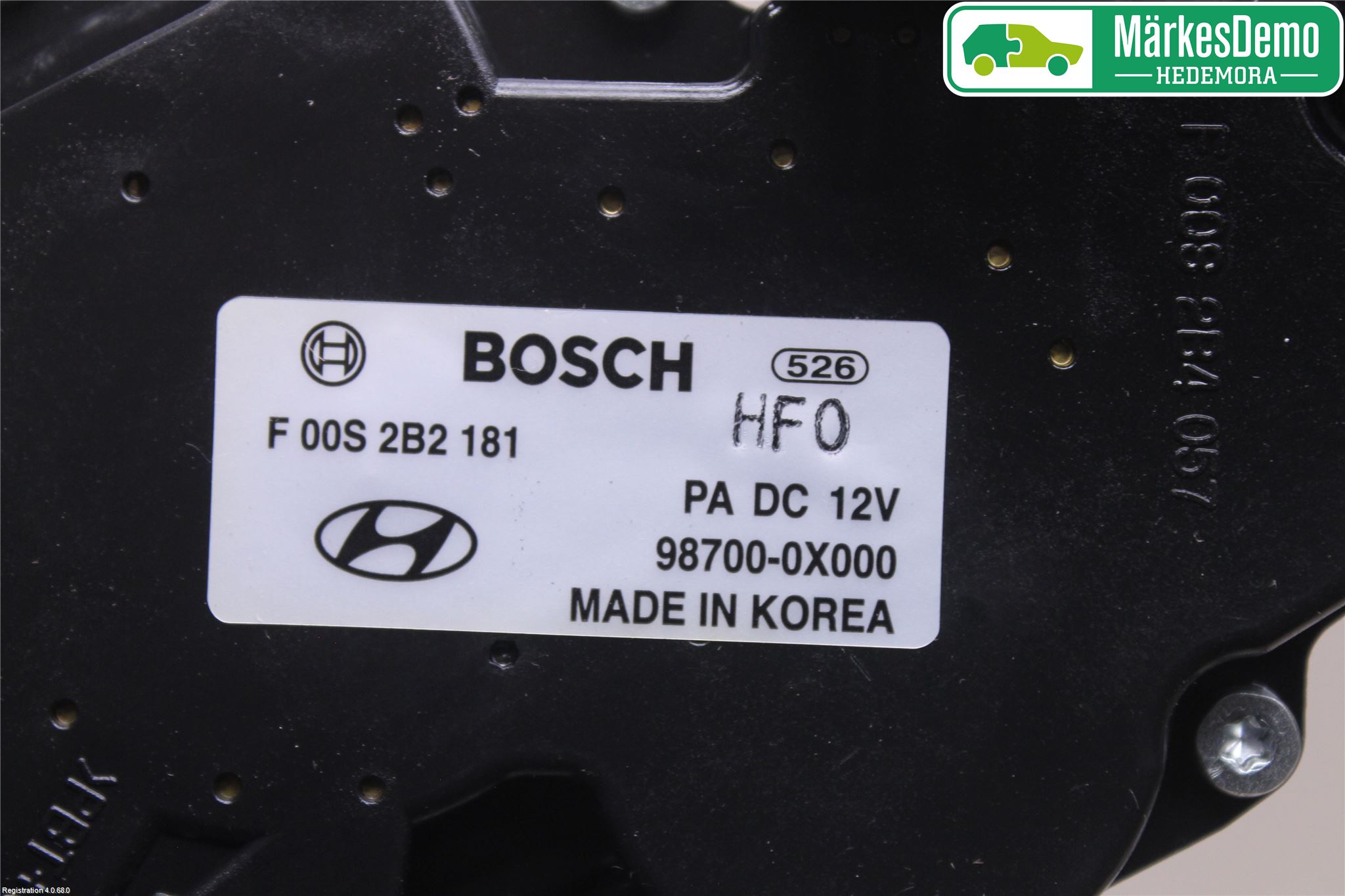 Hyundai i10 PA 08-13 Torkarmotor Baklucka