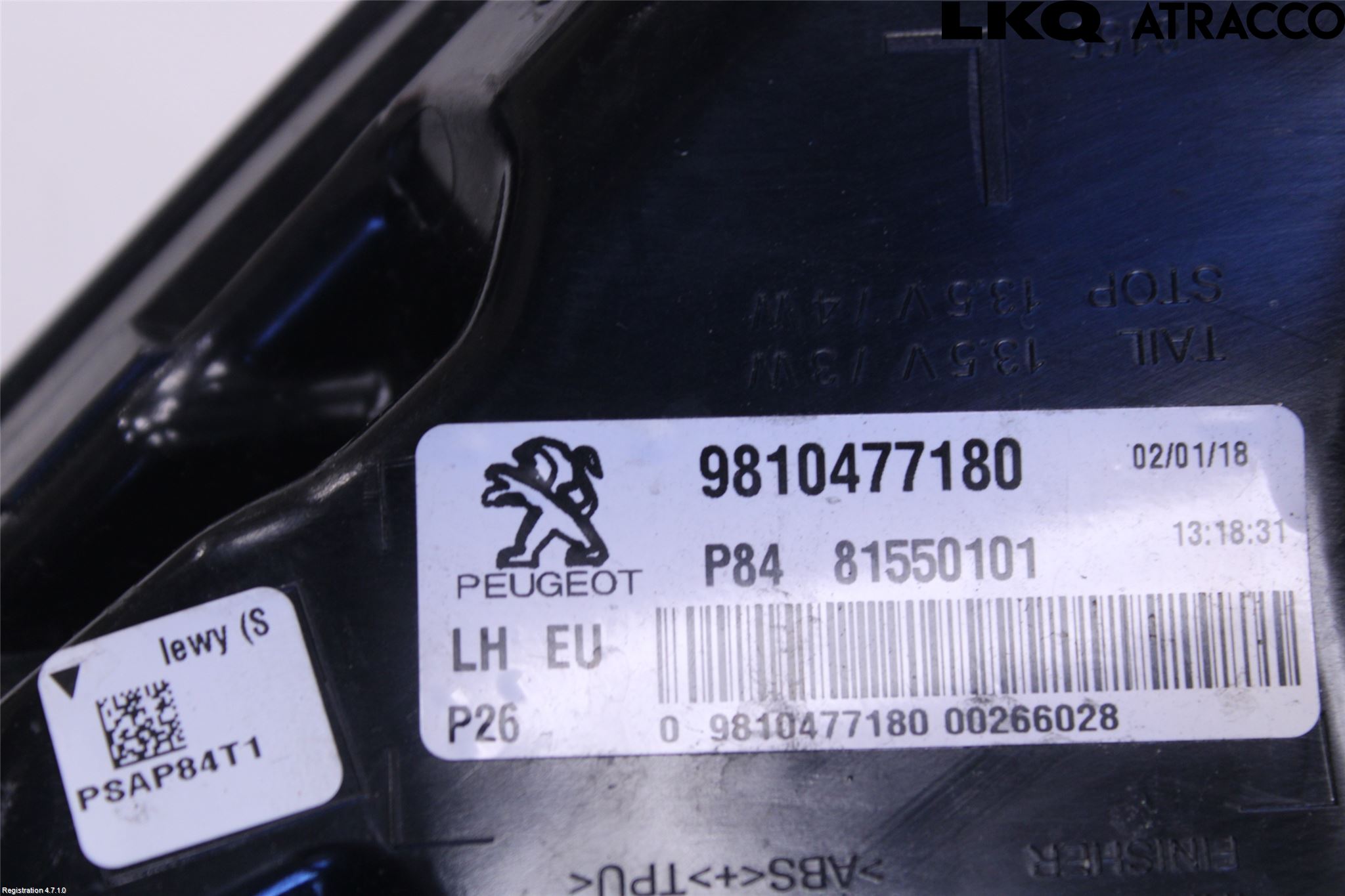 Peugeot 3008 17-24 Bakljus Vänster