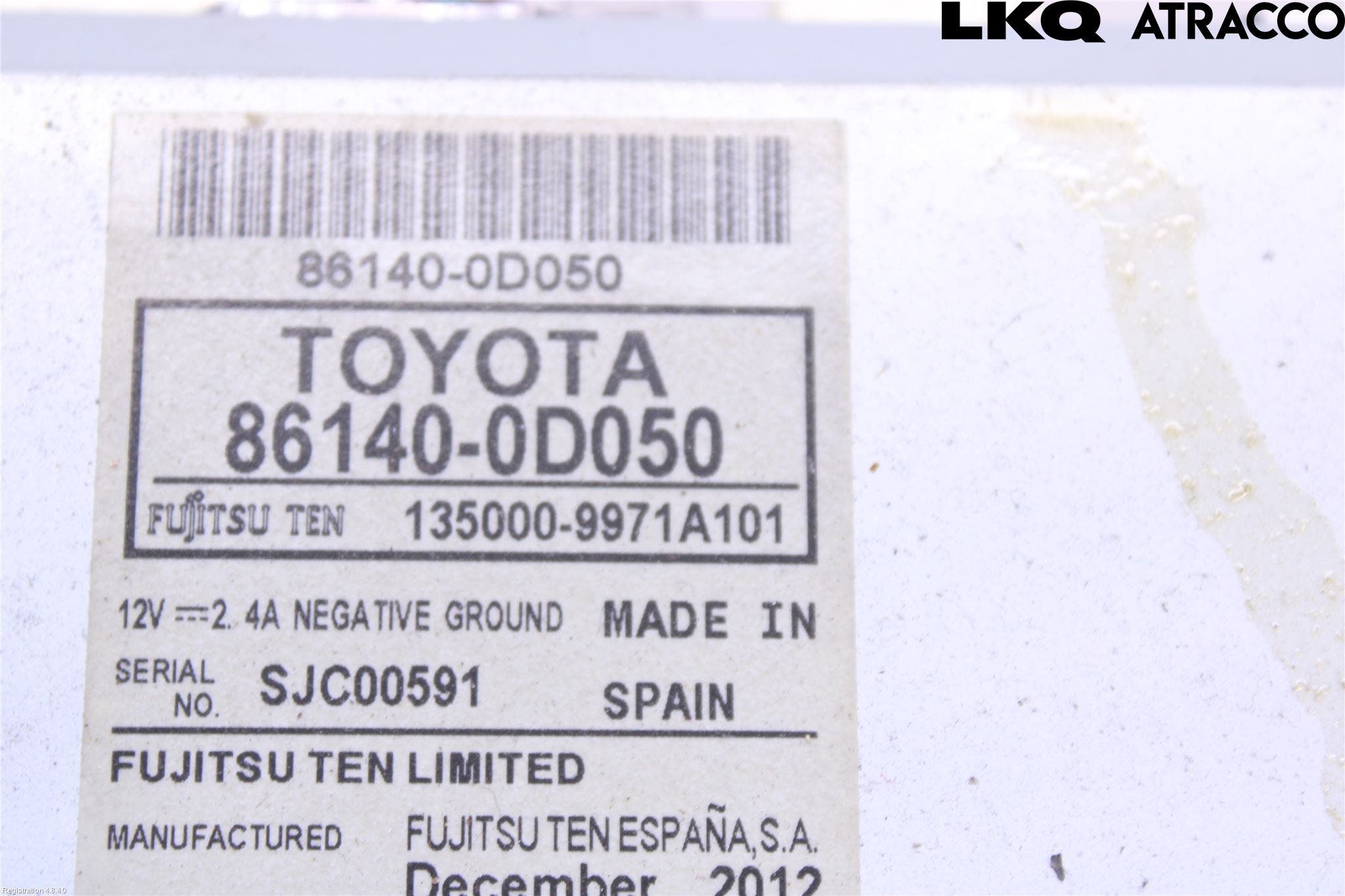 Toyota YARIS XP130 12-14 Cd Radio - Multimediapanel