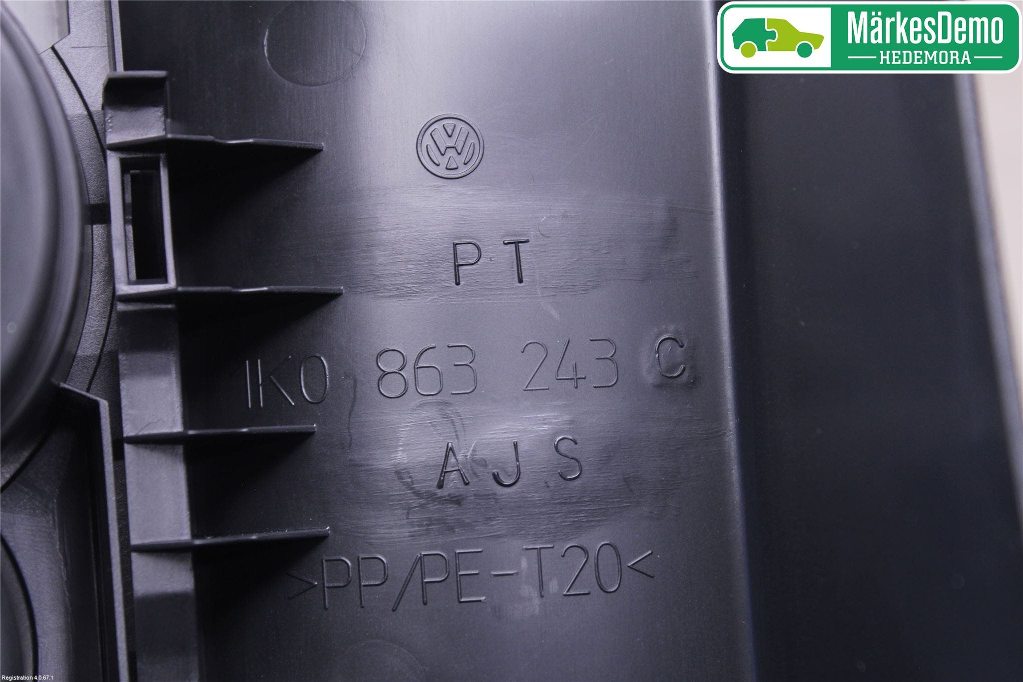 Volkswagen VW SCIROCCO 09-17 Inr Tunnelfack