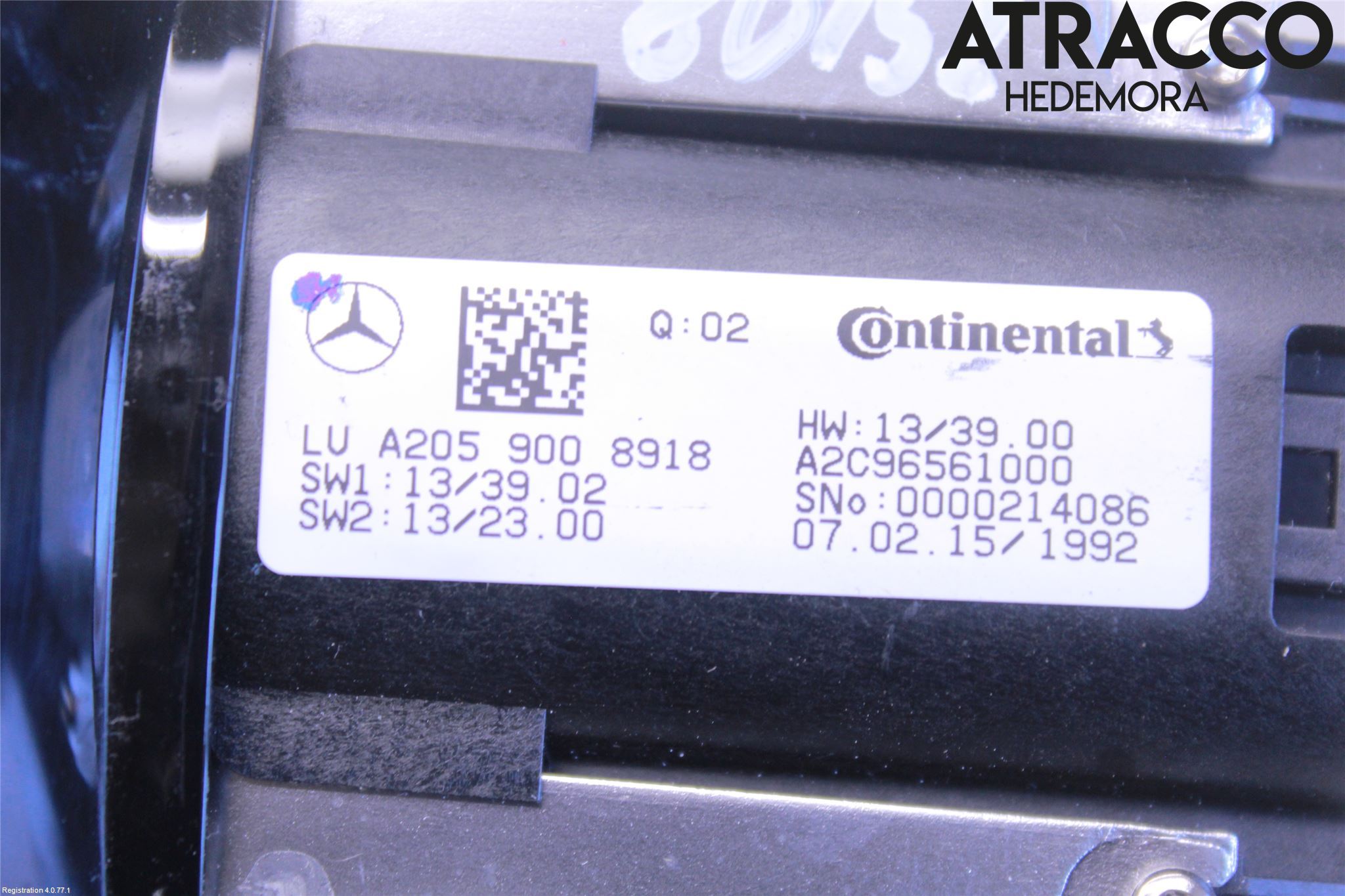 Mercedes-Benz MB C-KLASS (W205) 14-21 Strömställare Färddator