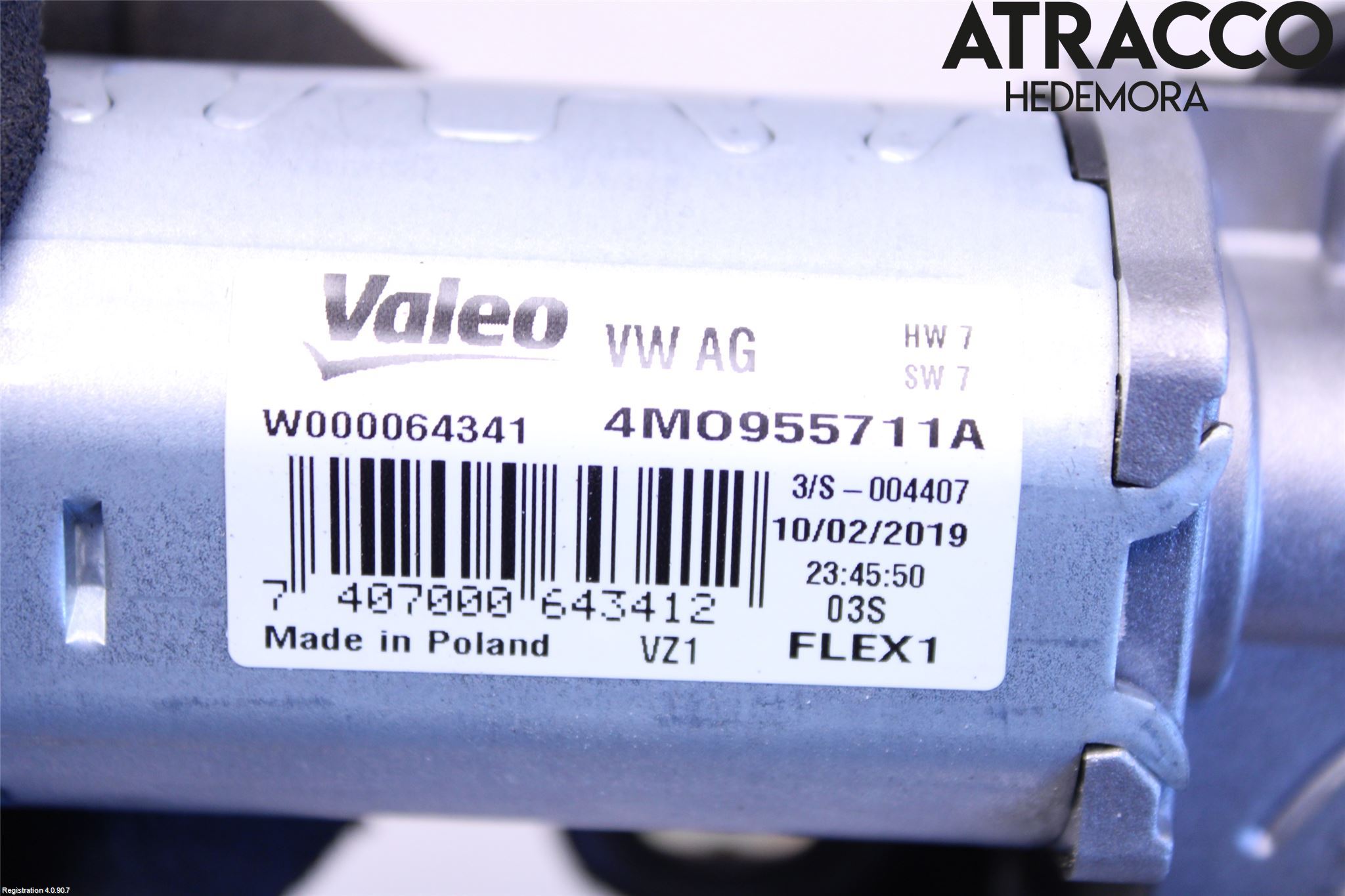 Audi A4/S4 B9 20- Torkarmotor Baklucka