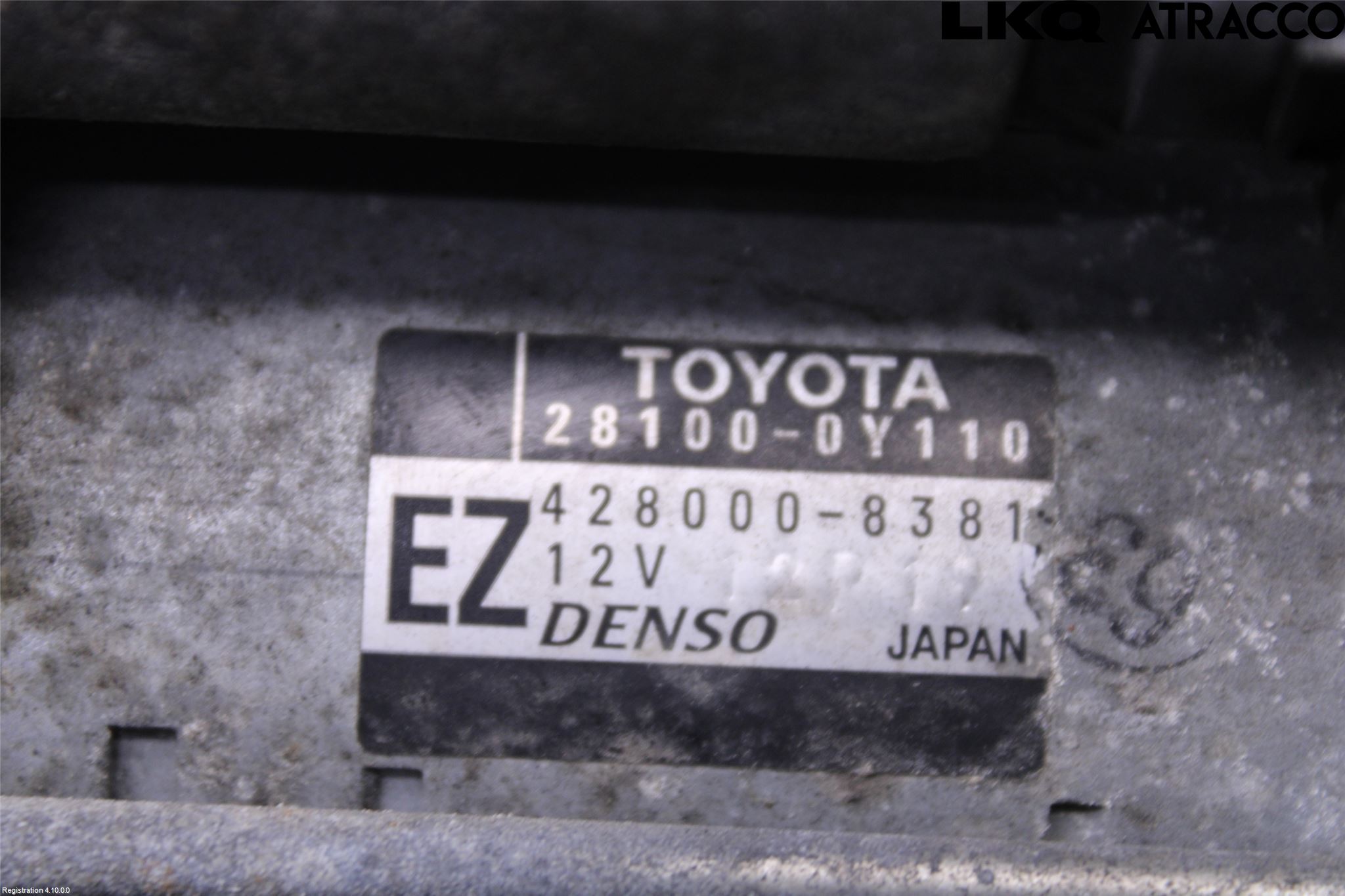 Toyota YARIS XP130 12-14 Startmotor