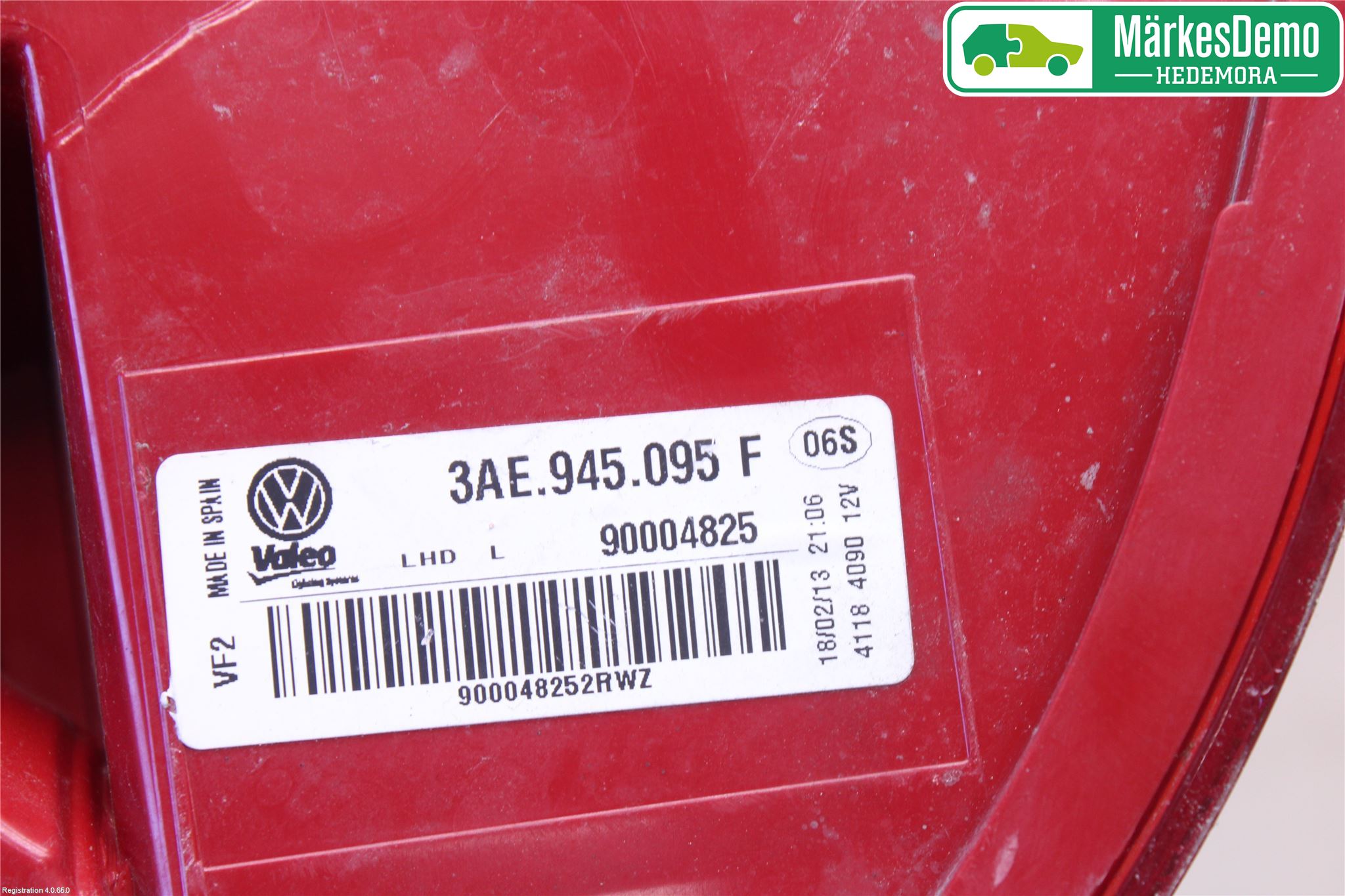 Volkswagen VW PASSAT 11-14 Bakljus Vänster