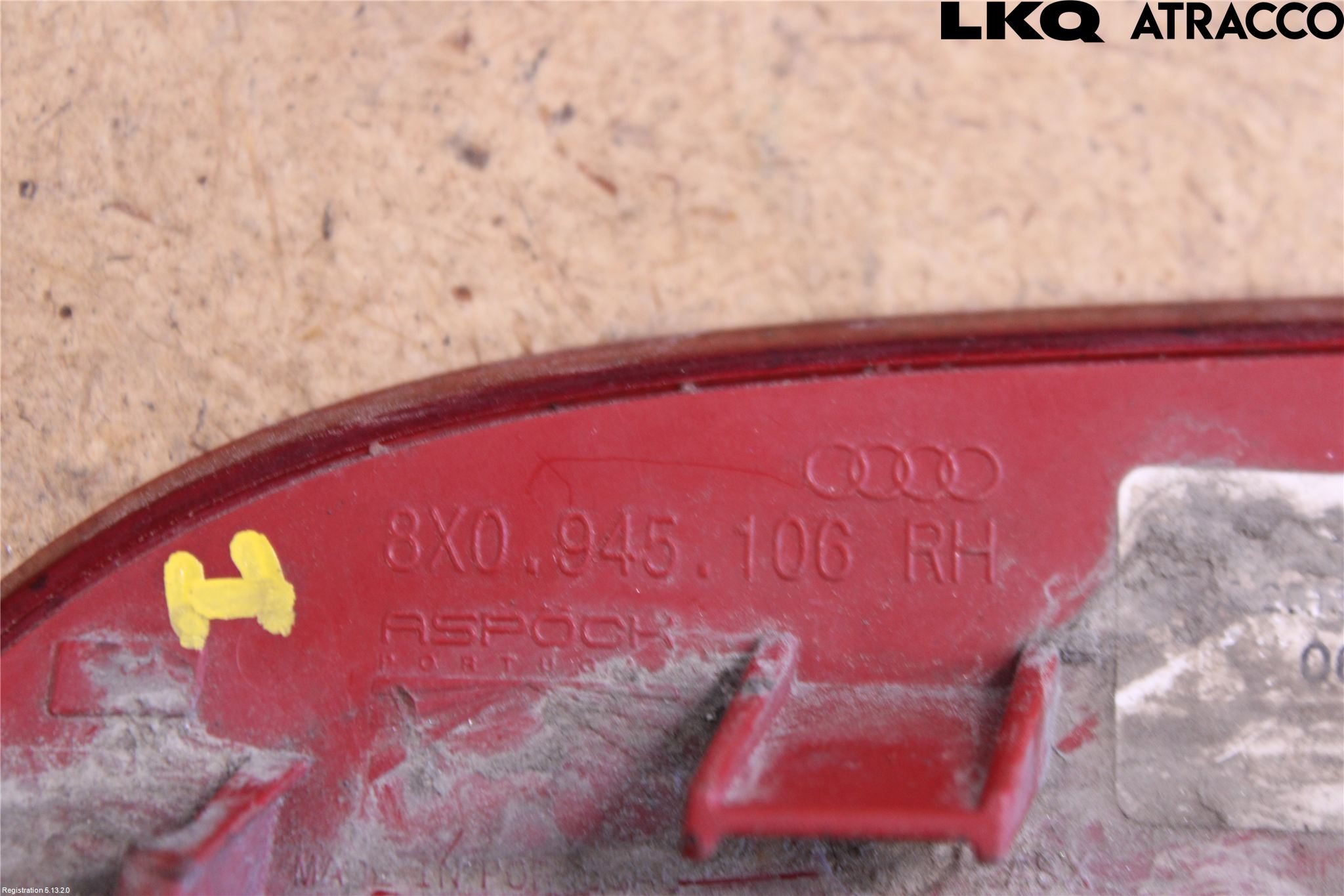 Audi A1/S1 11-18 Dimljus/Reflex Bak