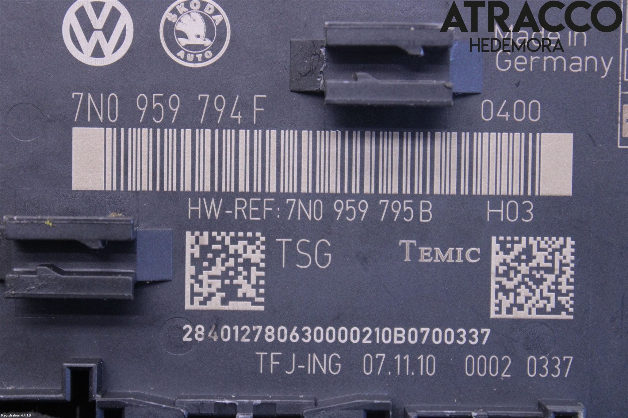 Volkswagen VW SHARAN 11- Styrenhet Dörr