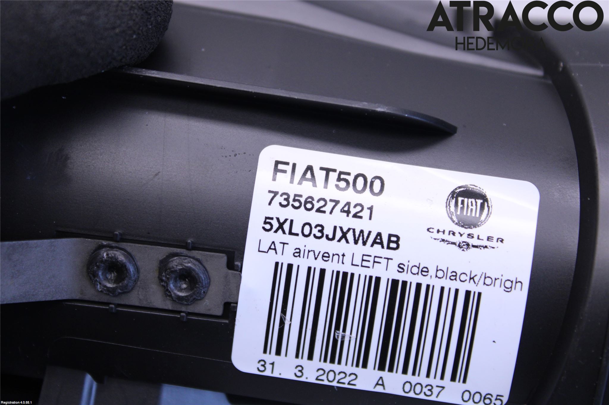 Fiat 500e 20- Defrosterkanal-Munstycke