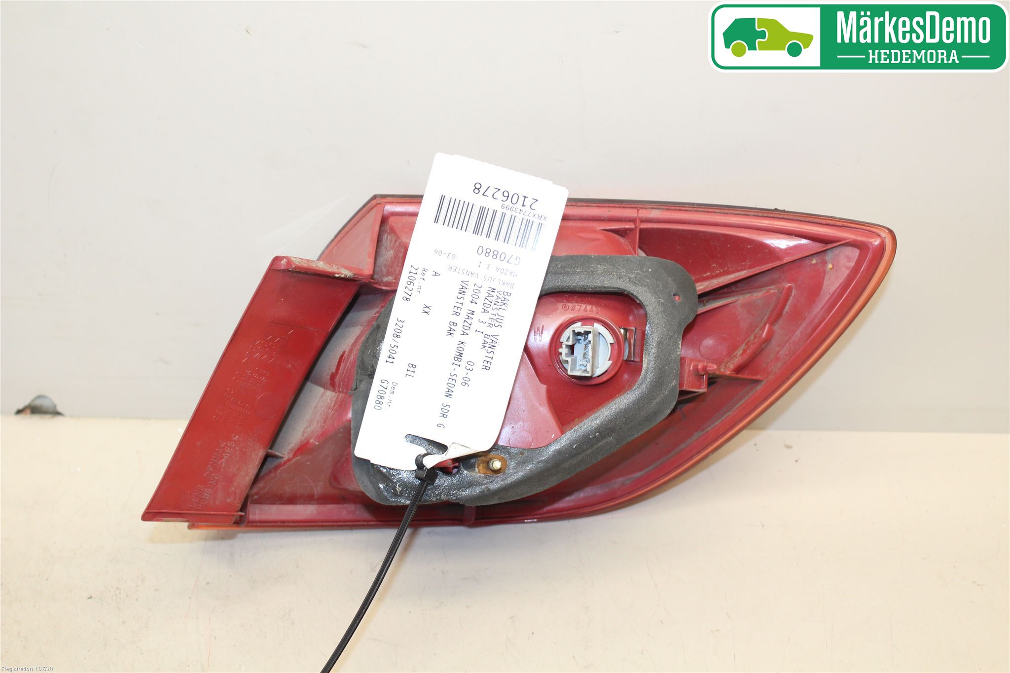 Mazda 3 I 03-06 Bakljus Vänster