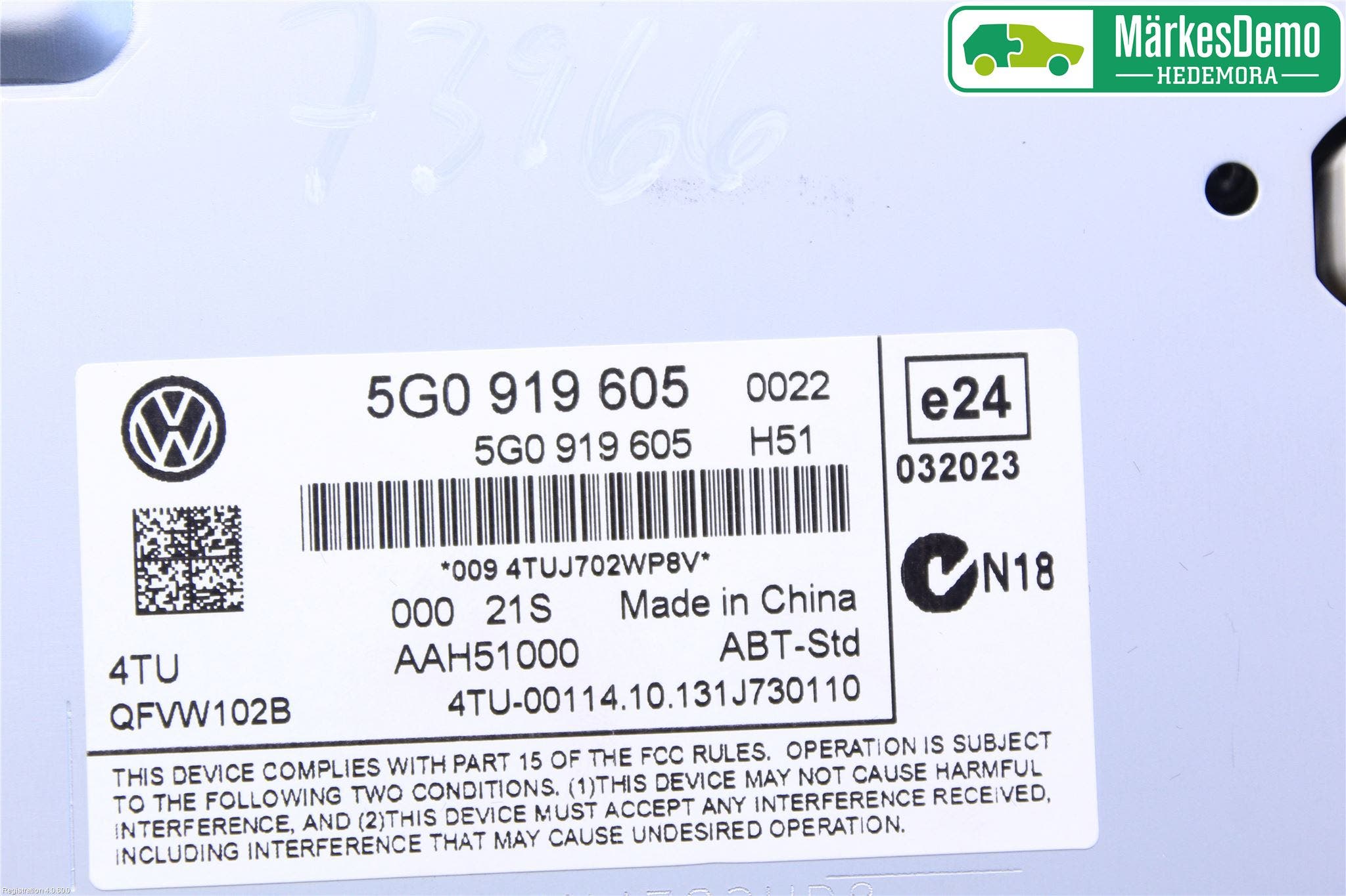 Volkswagen VW GOLF / E-GOLF VII 13-20 Multifunktionsdisplay