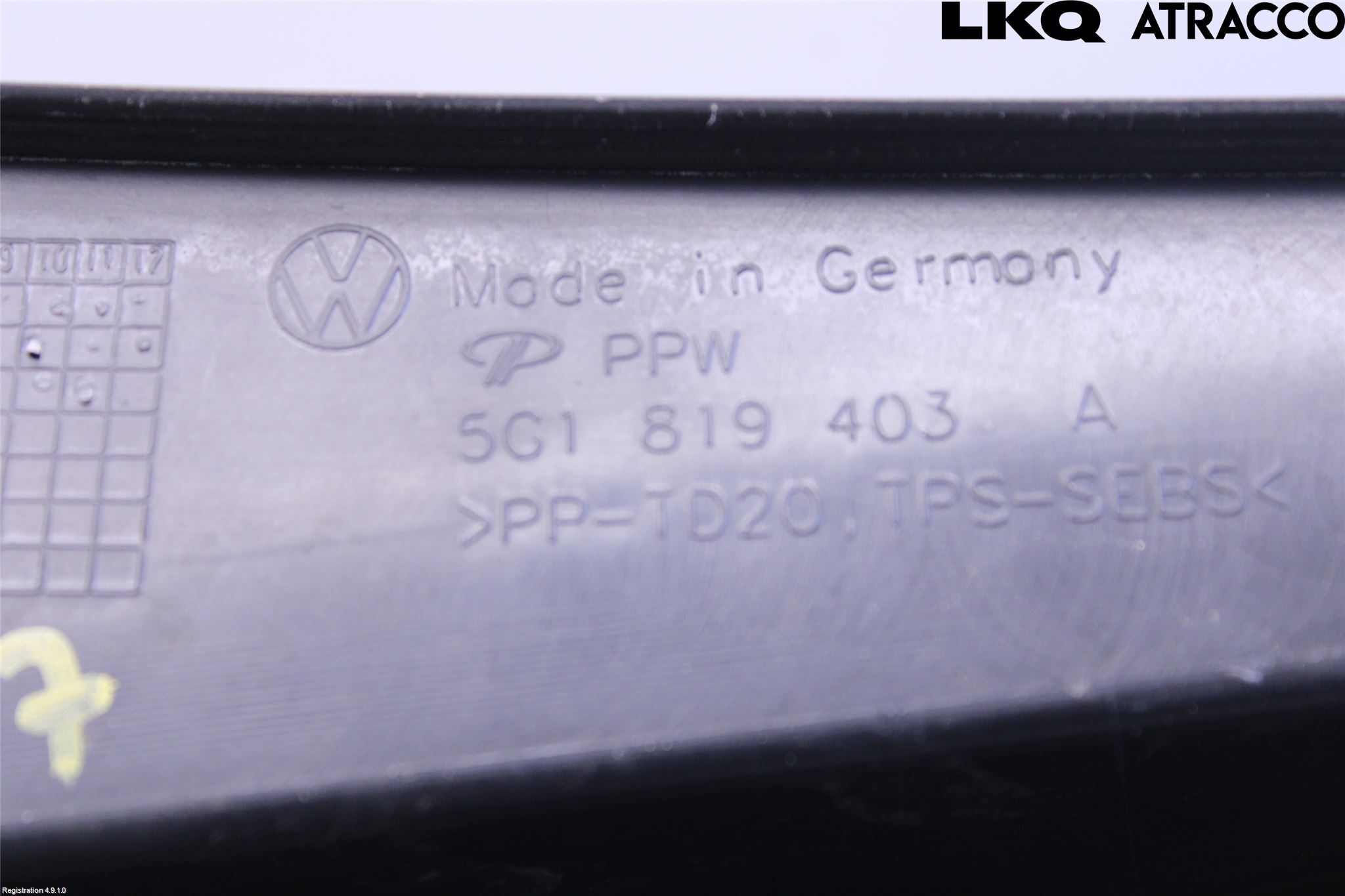 Volkswagen VW GOLF / E-GOLF VII 13-20 Torpedplåt-Torpedplast