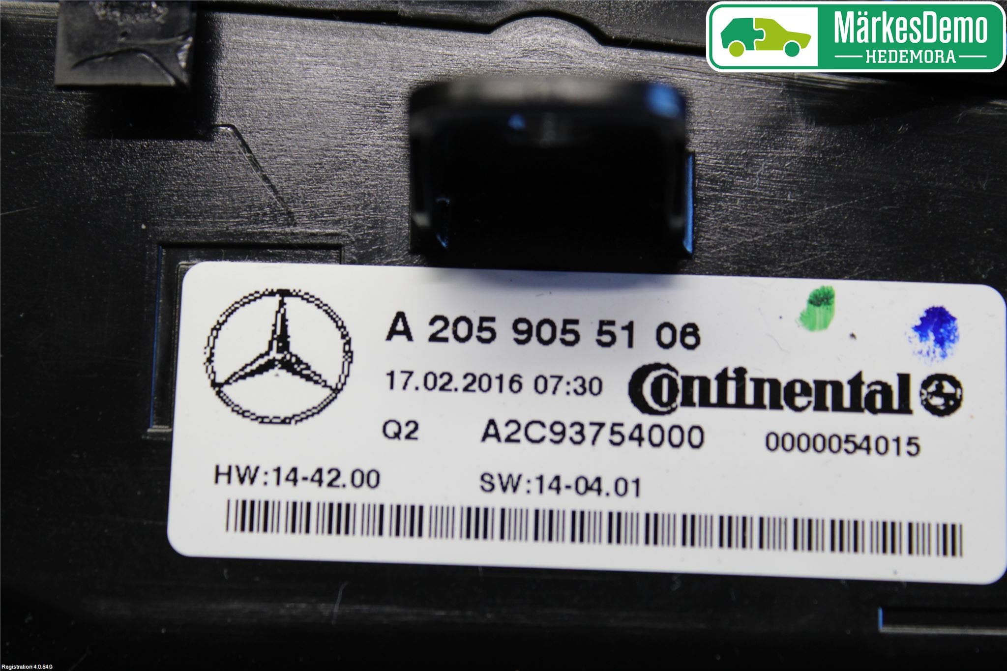 Mercedes-Benz MB C-KLASS (W205) 14-21 Ac Styrenhet Ac Manöveren