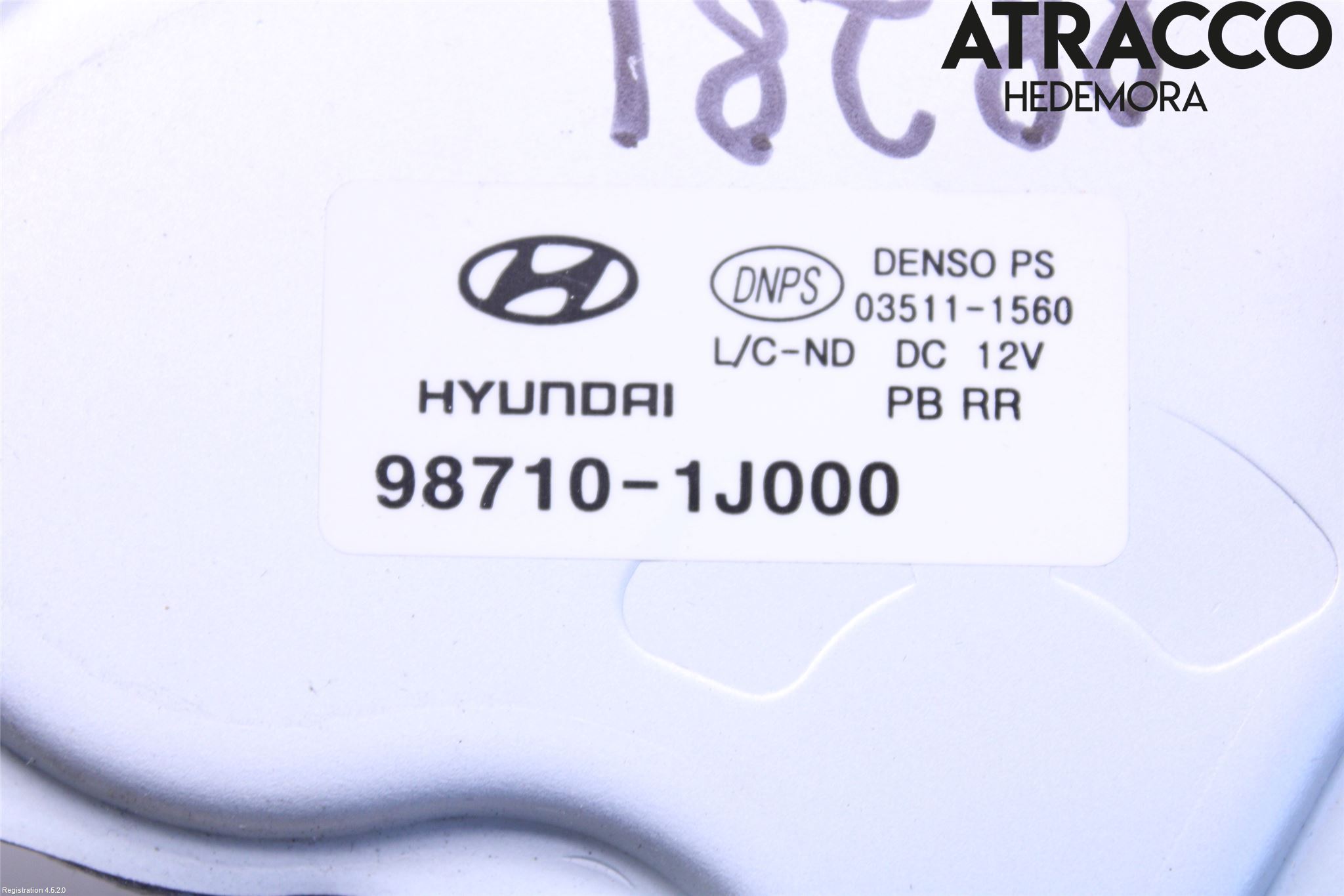 Hyundai i20 PB 09-14 Torkarmotor Baklucka