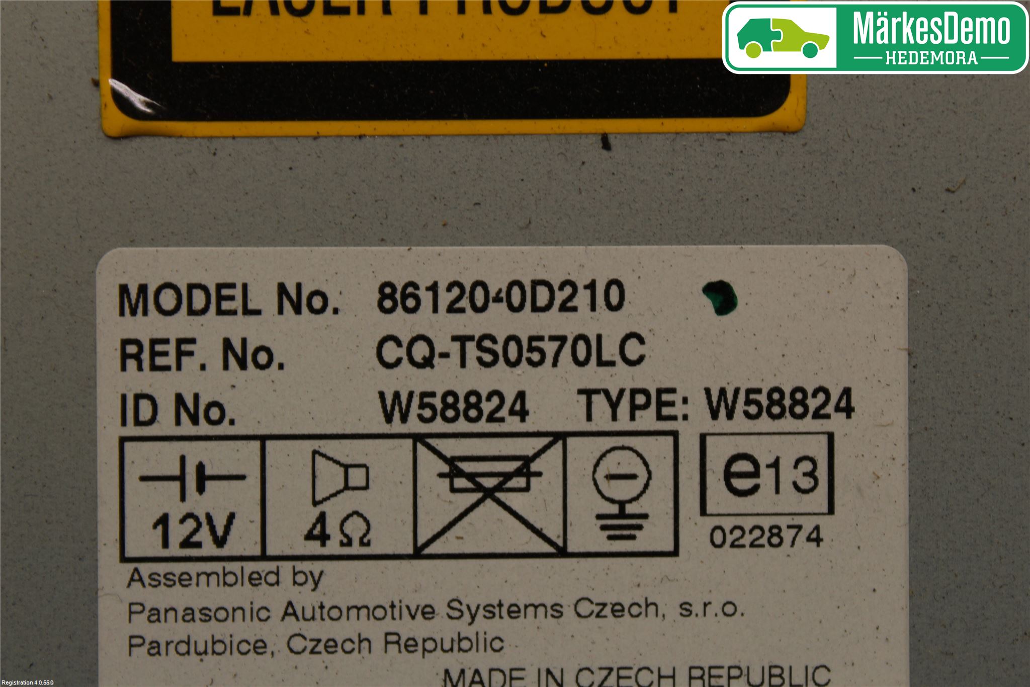Toyota YARIS XP90 06-11 Cd Radio - Multimediapanel