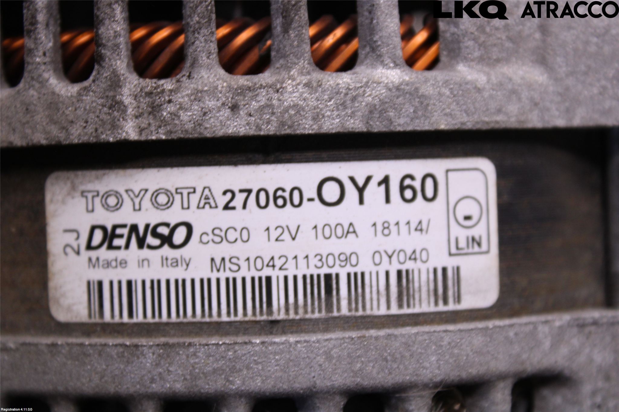 Toyota YARIS XP130 15-20 Generator