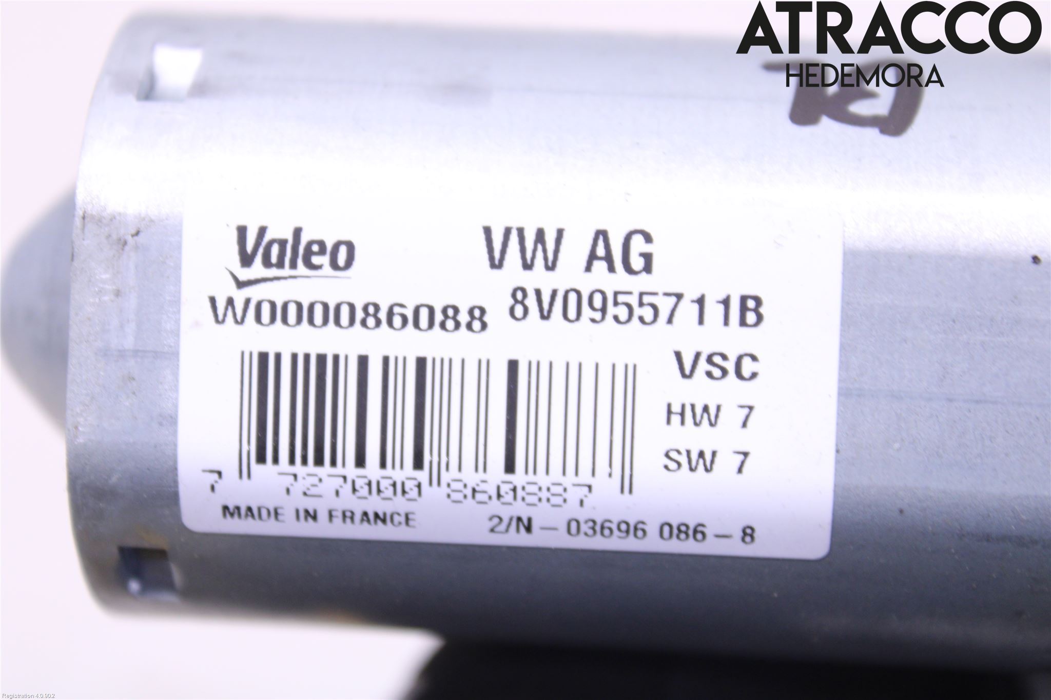 Audi A3/S3 8V 13-20 Torkarmotor Baklucka