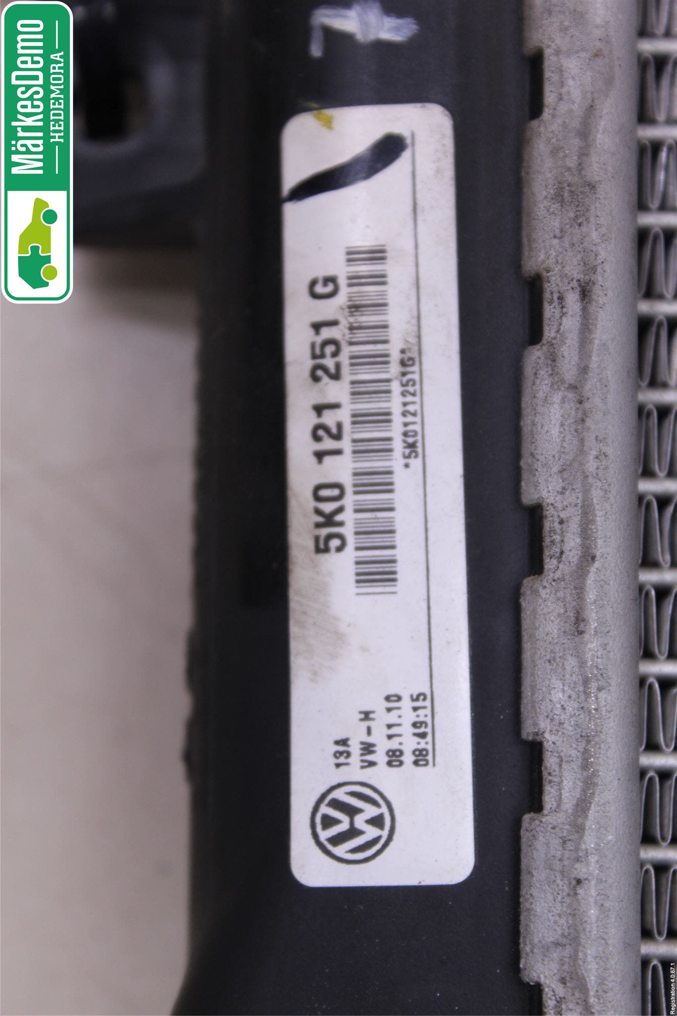 Volkswagen VW SCIROCCO 09-17 Kylare Man