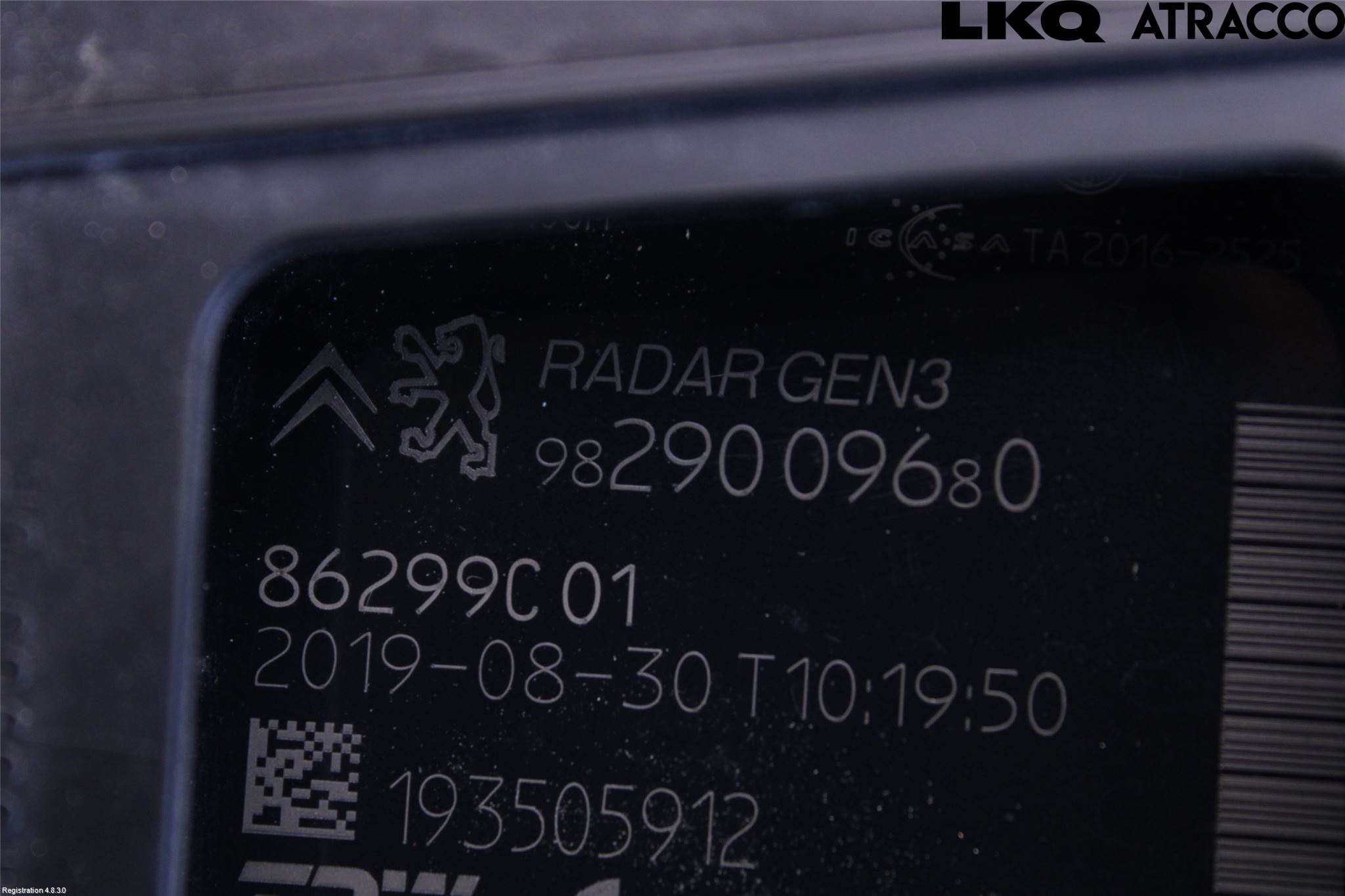 Peugeot 308 14-21 Sensor Aktivt Kollisionsskydd