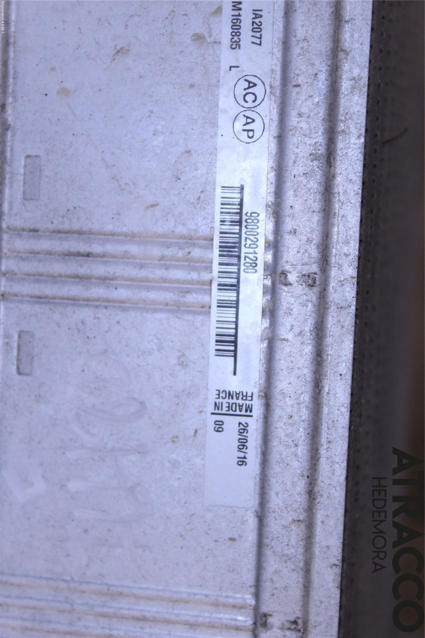 Peugeot PARTNER 16-18 Laddluft-Intercooler Kyl