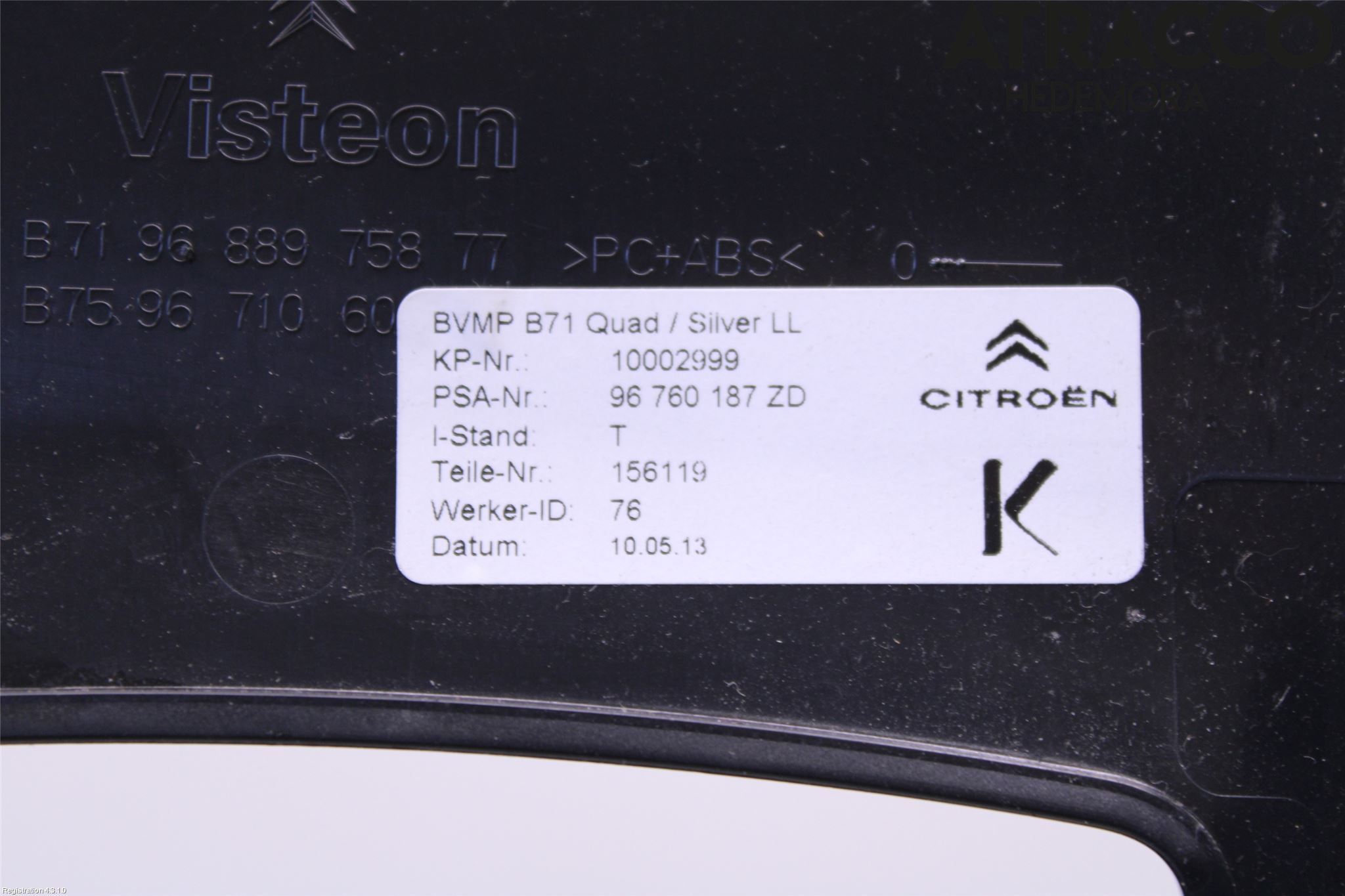 Citroen C4 II 11-18 Instrumentkonsoll Mitt
