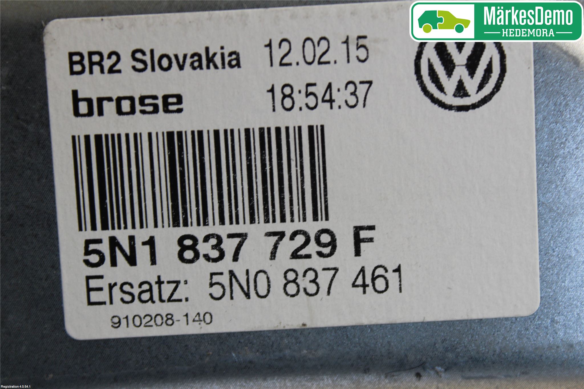 Volkswagen VW TIGUAN 07-16 Fönsterhiss El Kompl