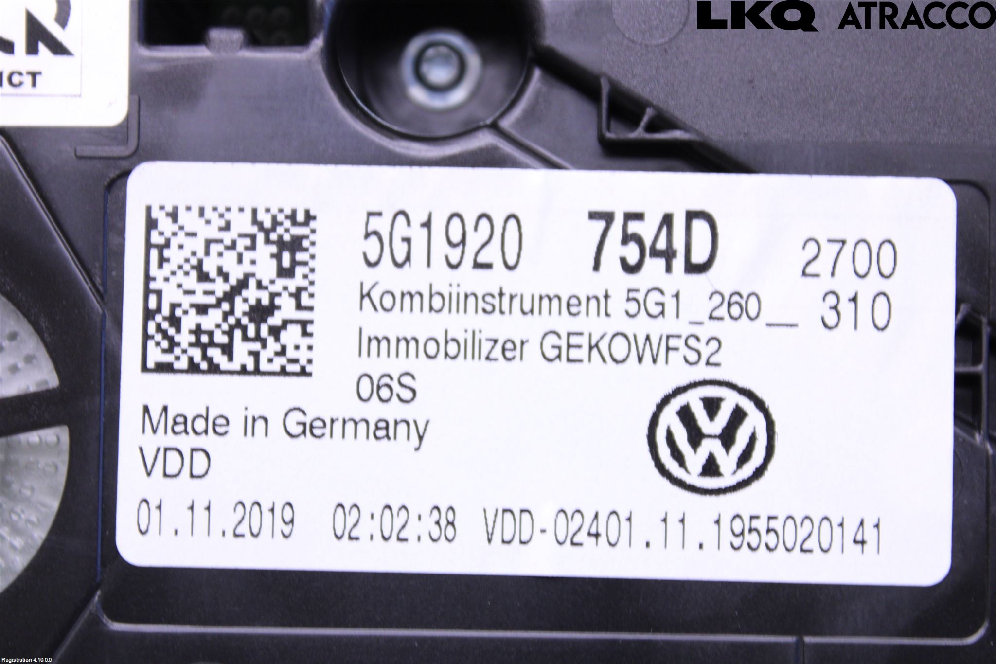 Volkswagen VW GOLF / E-GOLF VII 13-20 Instrument Komb