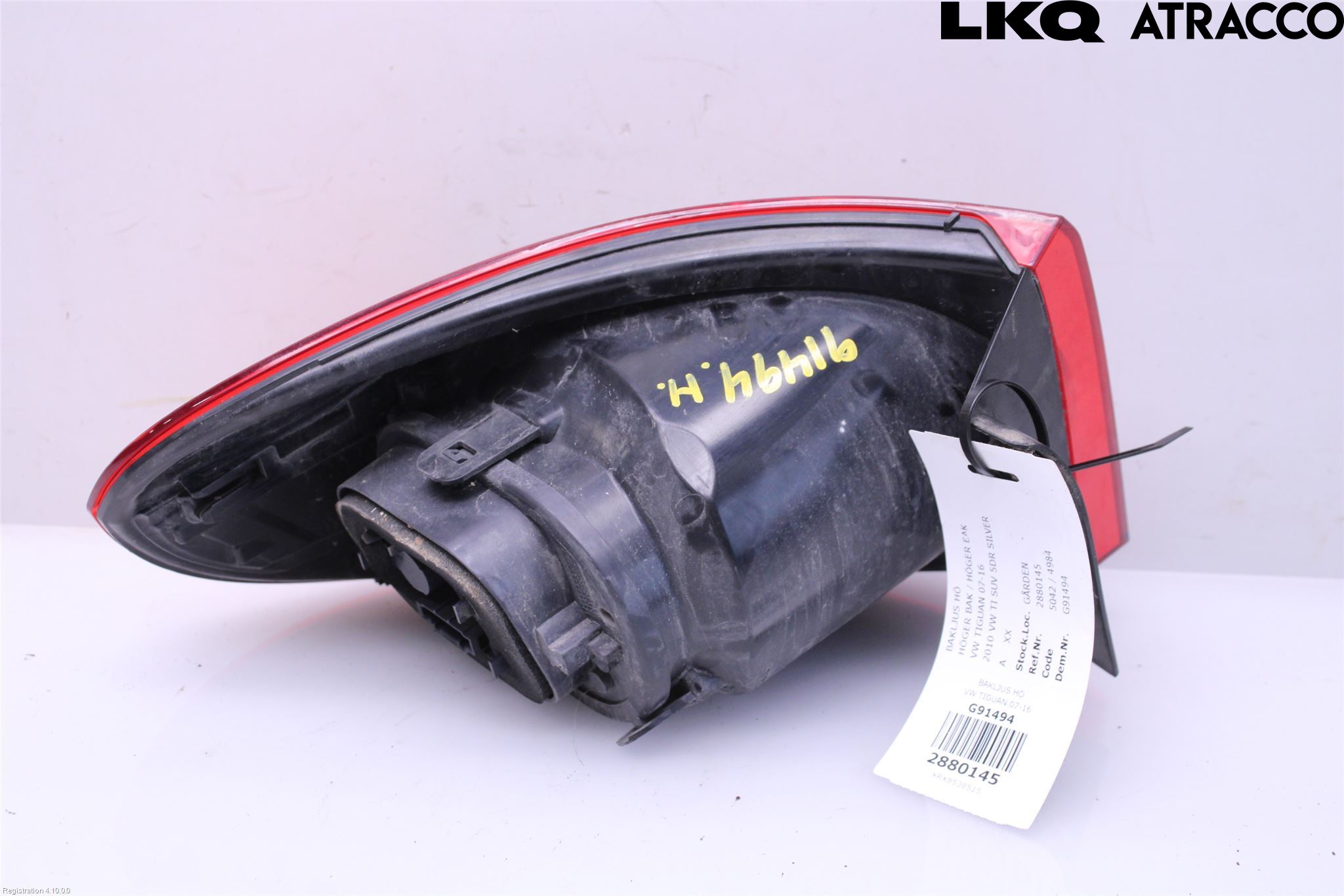 Volkswagen VW TIGUAN 07-16 Bakljus Höger