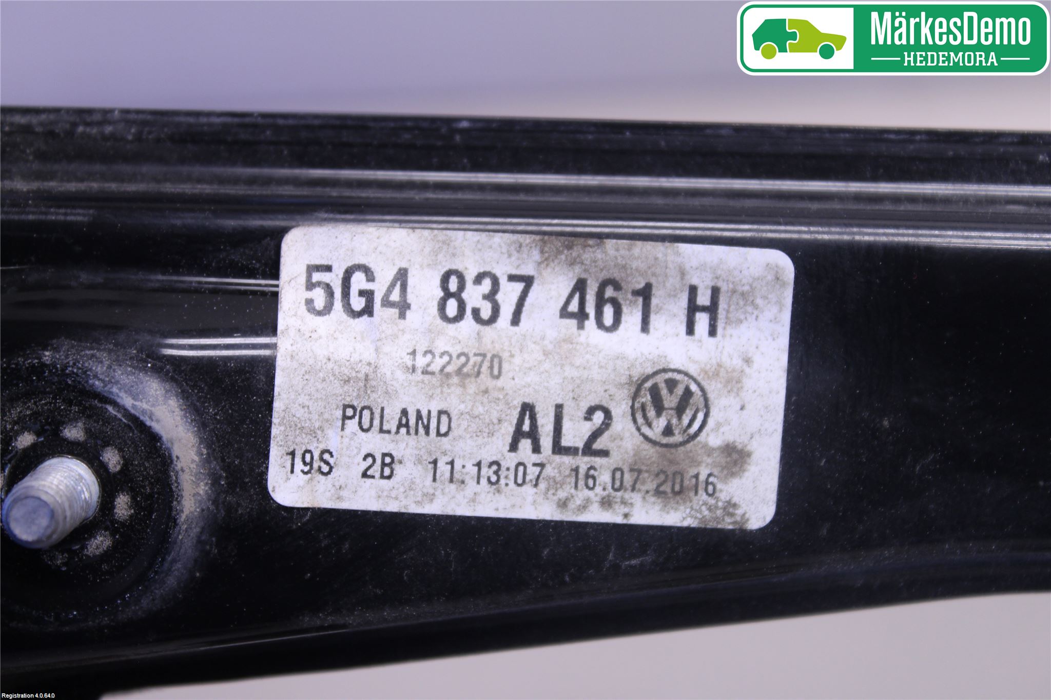 Volkswagen VW GOLF / E-GOLF VII 13-20 Fönsterhiss El Kompl
