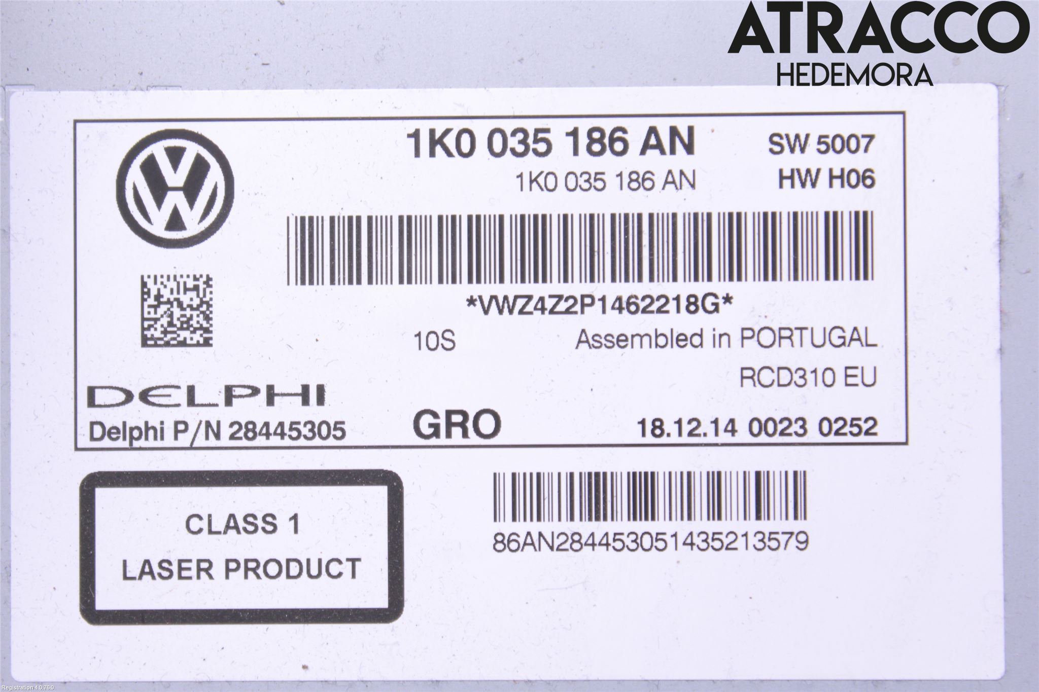 Volkswagen VW CADDY 11-15 Cd Radio - Multimediapanel