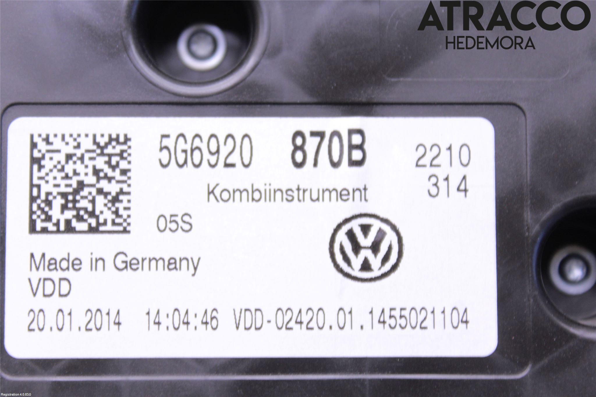 Volkswagen VW GOLF / E-GOLF VII 13-20 Instrument Komb