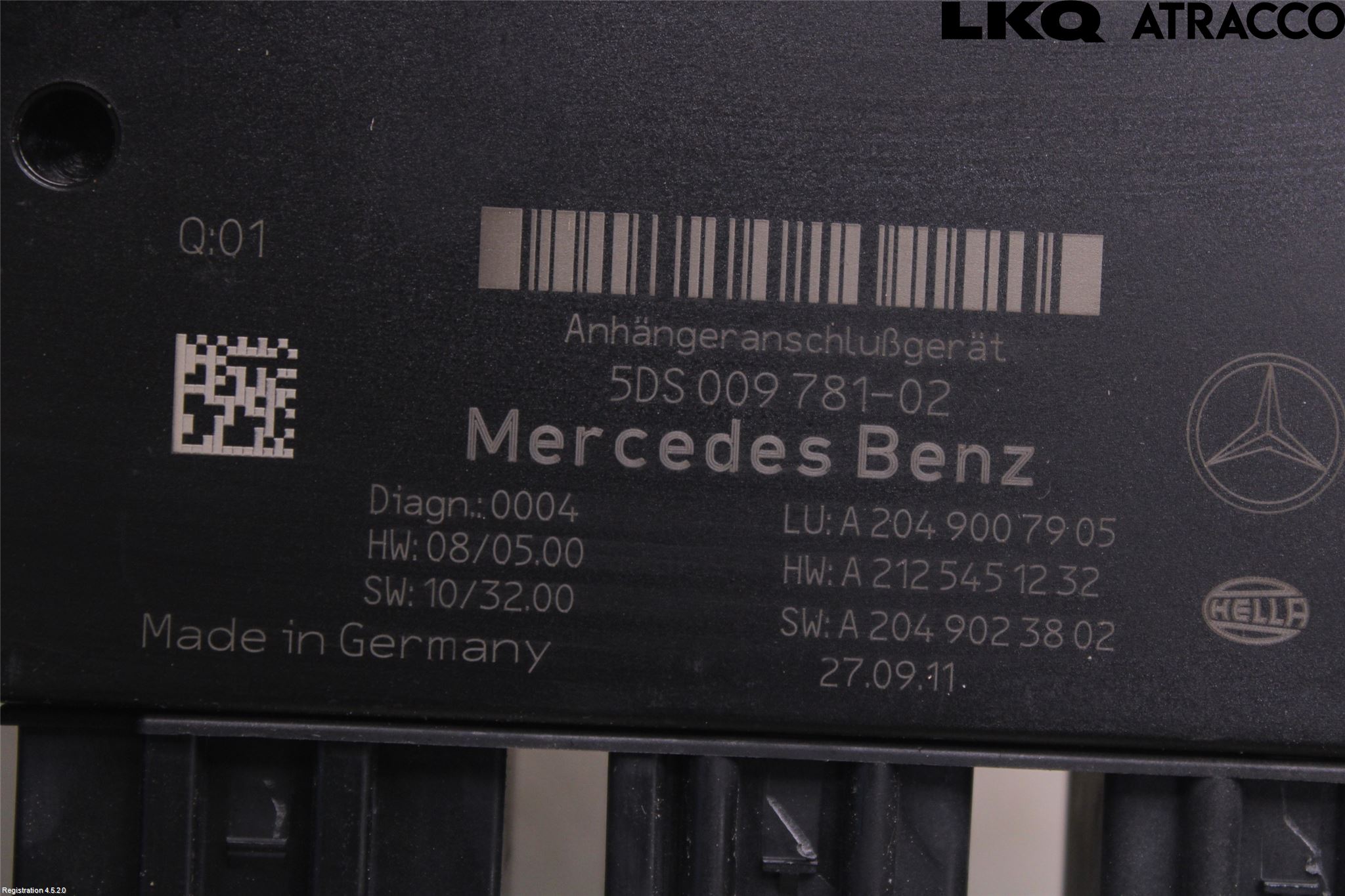 Mercedes-Benz MB E-KLASS (W212) 09-16 Styrenhet Dragkrok