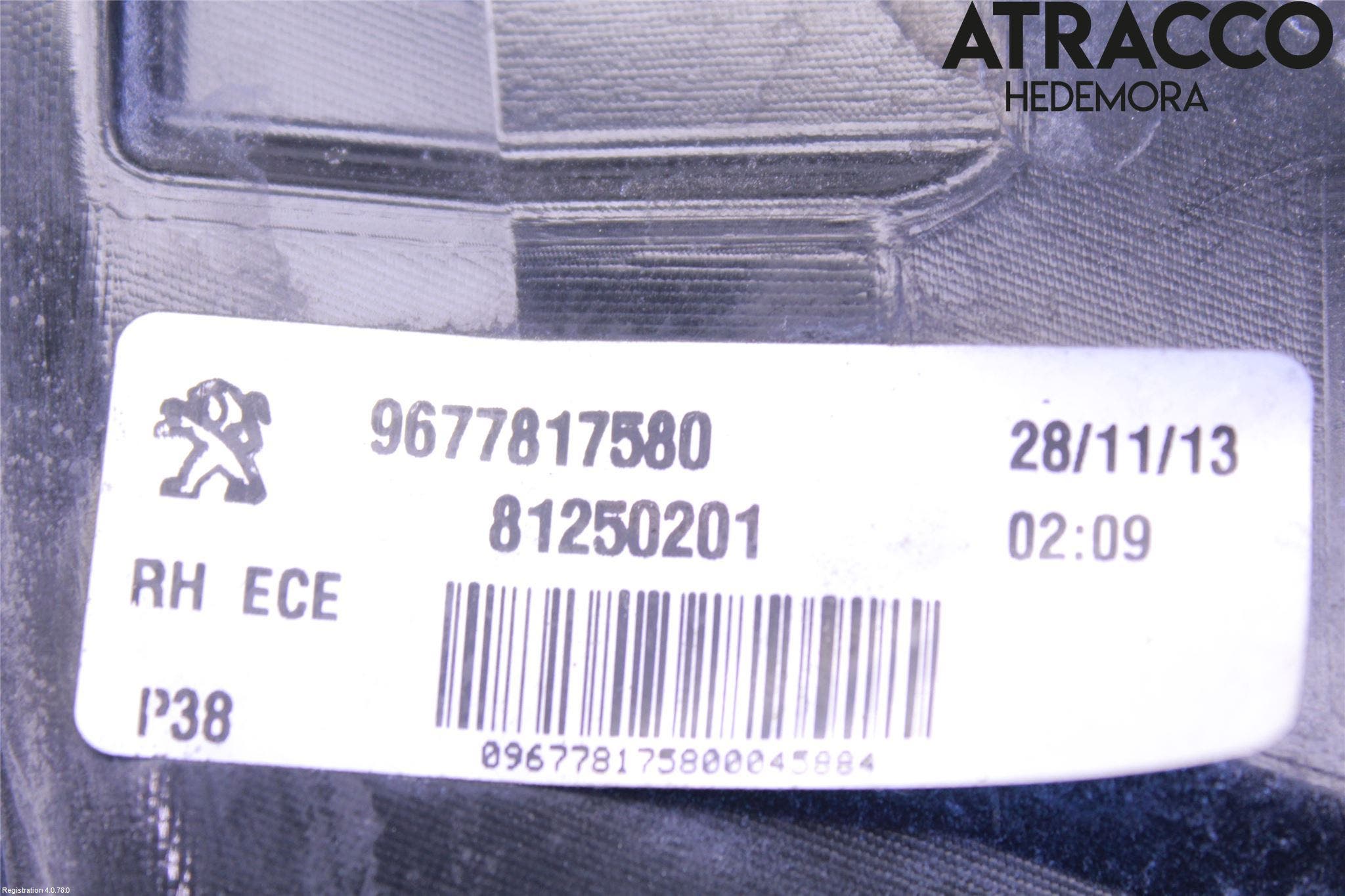 Peugeot 308 14-21 Bakljus Höger