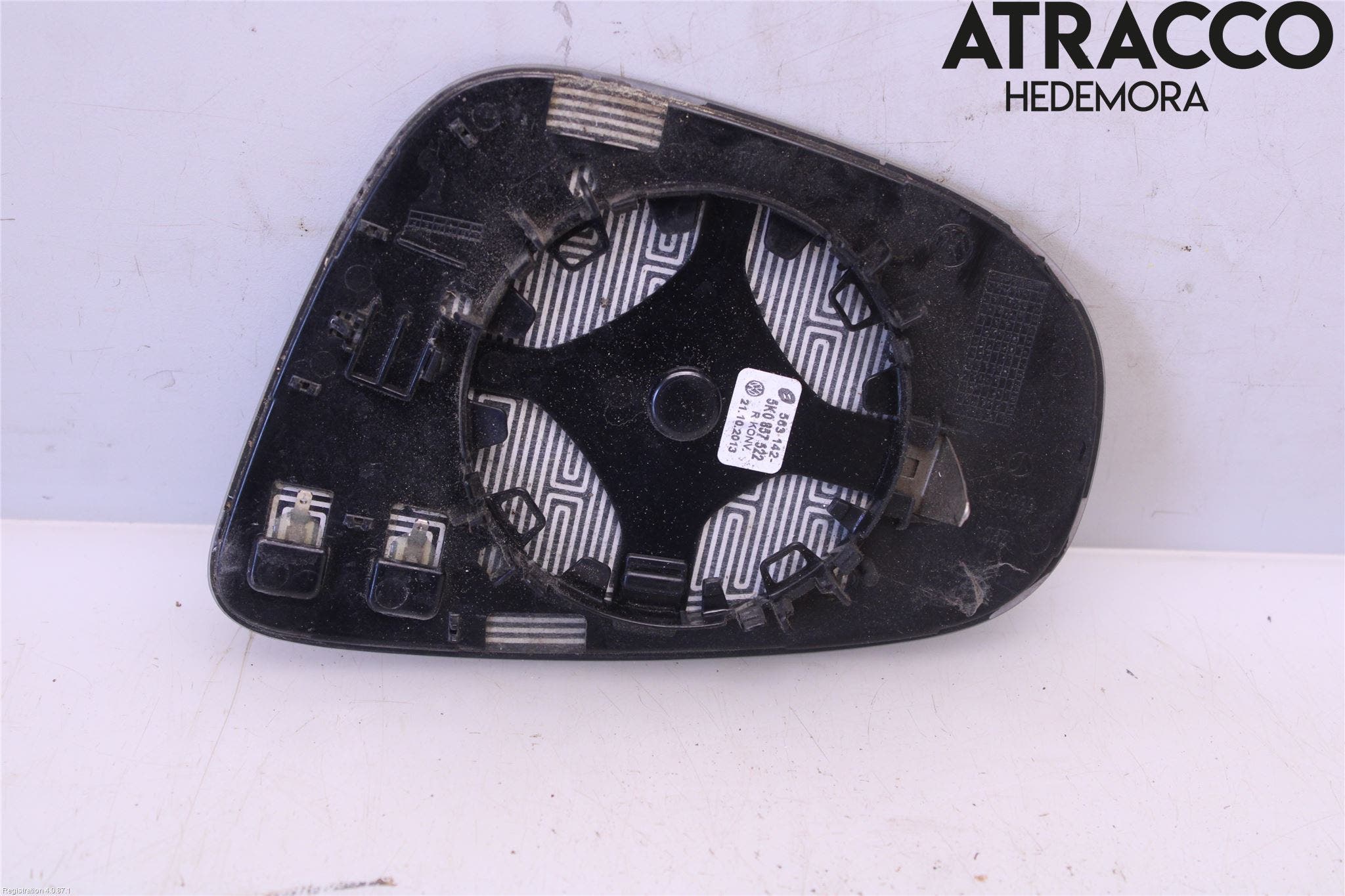 Volkswagen VW GOLF VI 09-13 Spegelglas Hö