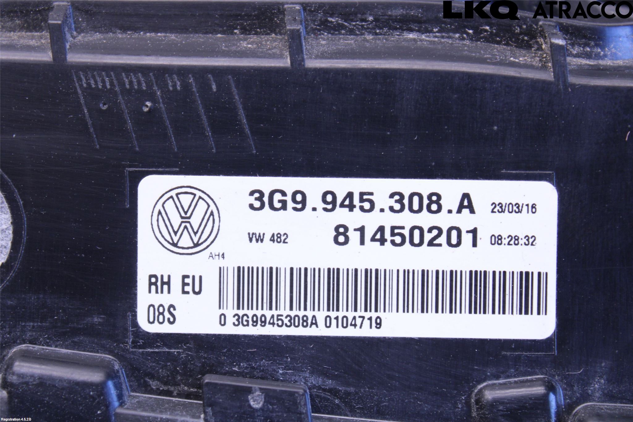 Volkswagen VW PASSAT 15-19 Bakljus Lucka Hö